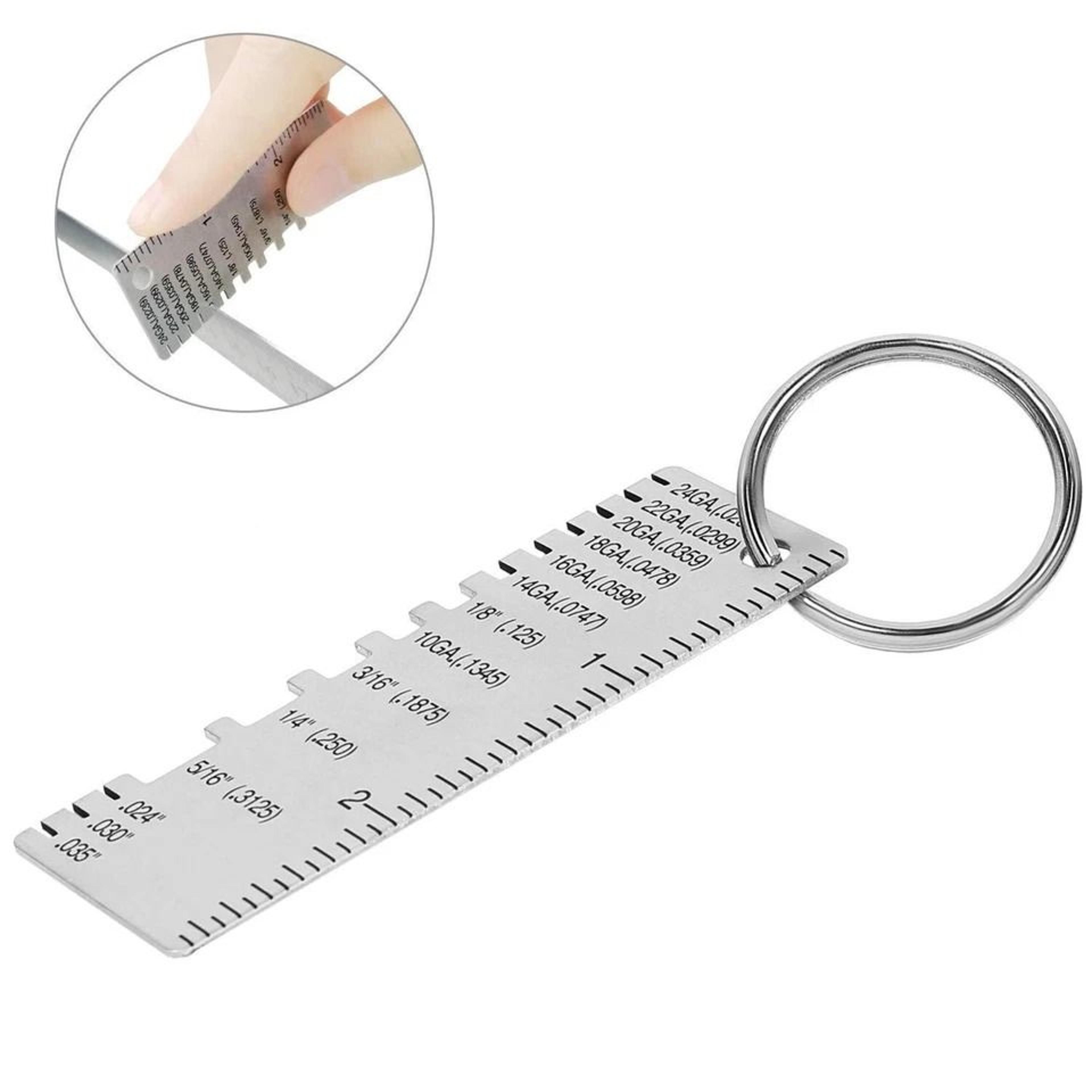 stainless steel sheet metal & wire gauge set for precise measurement