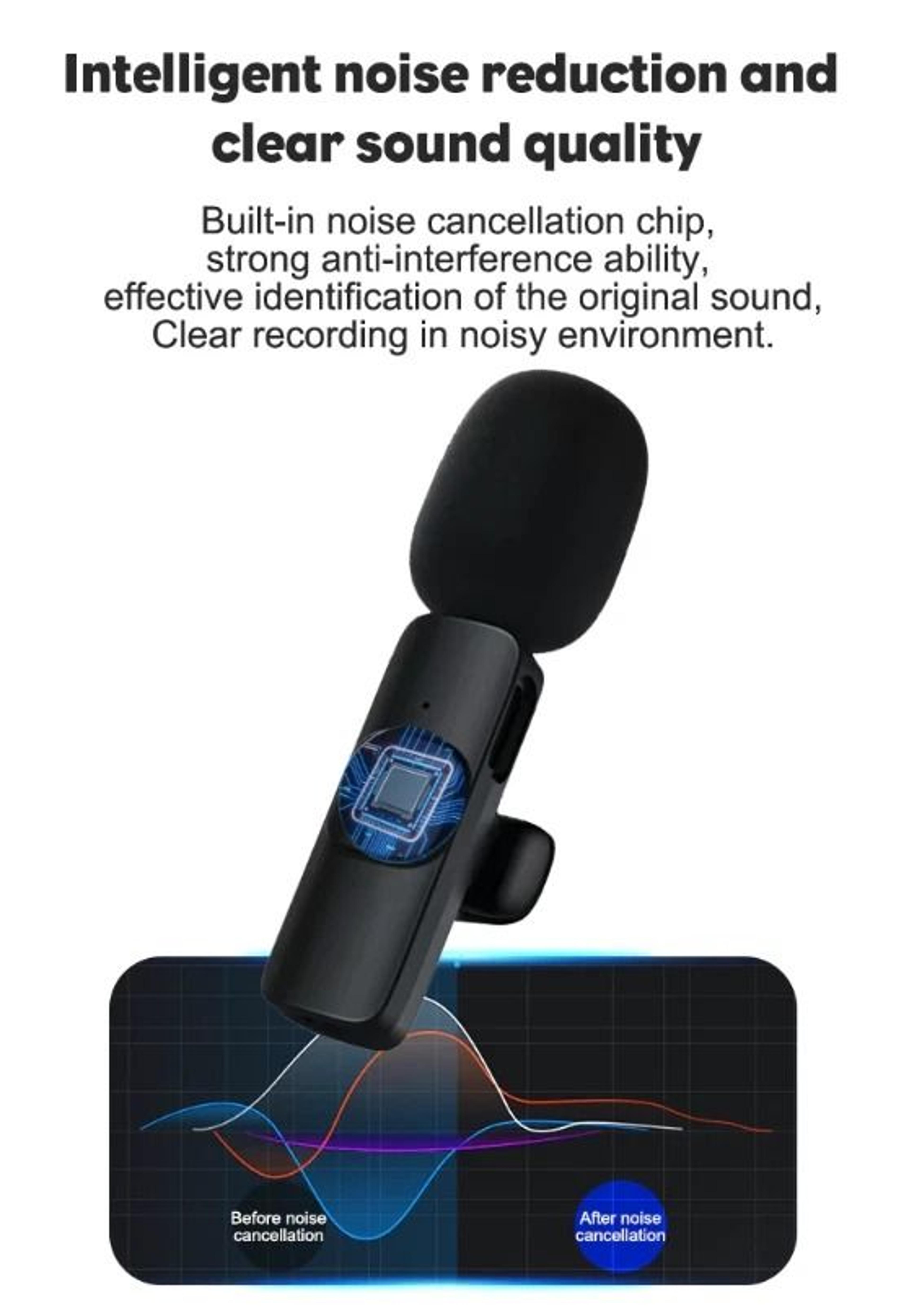 Wireless Lavalier Microphone For AndroidiPhone HighQuality PlugandPlay Audio  Video Recording Mini