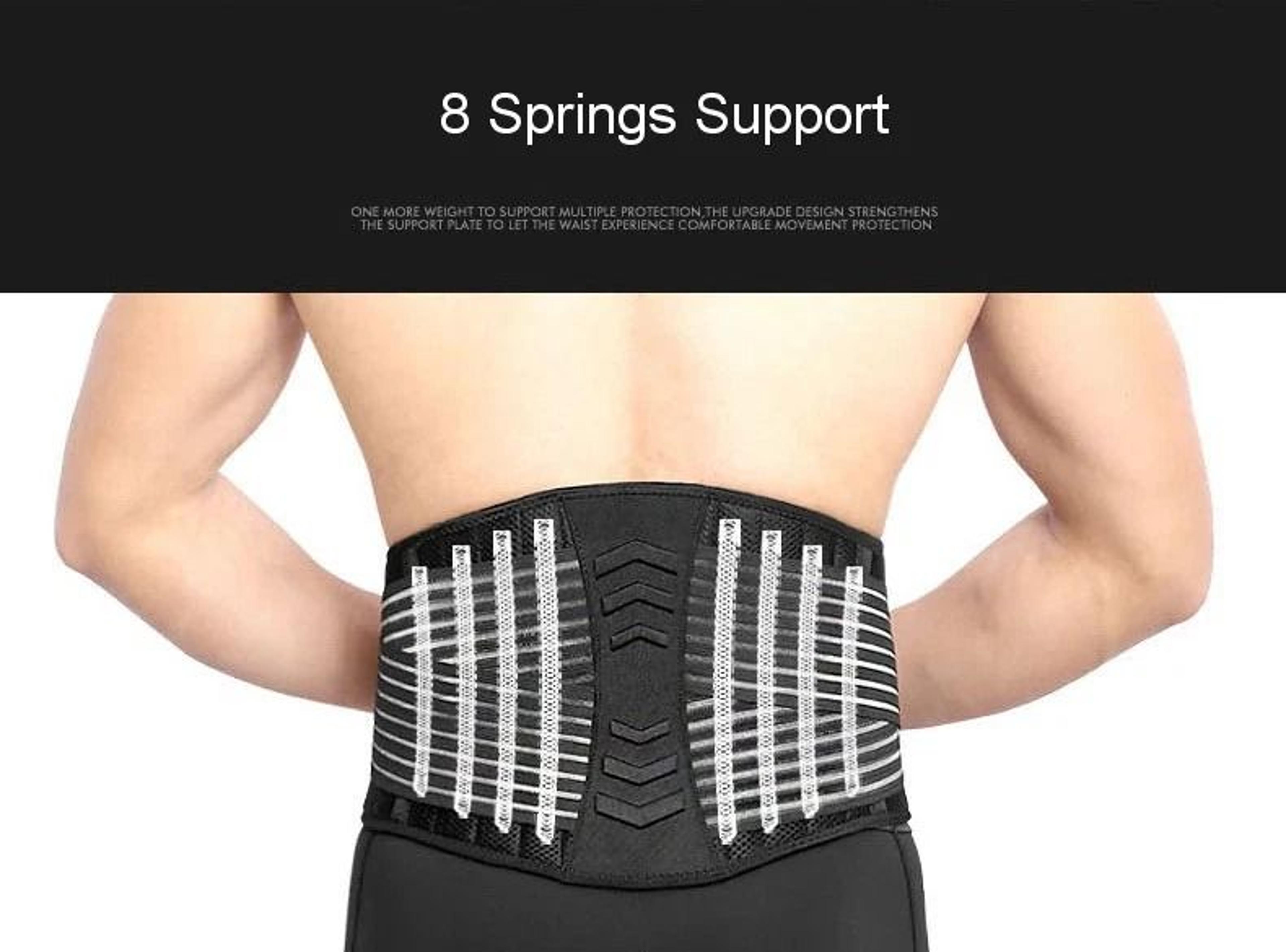Premium Lower Back Support Brace For Lumbar Pain Relief Adjustable Waist Belt 16