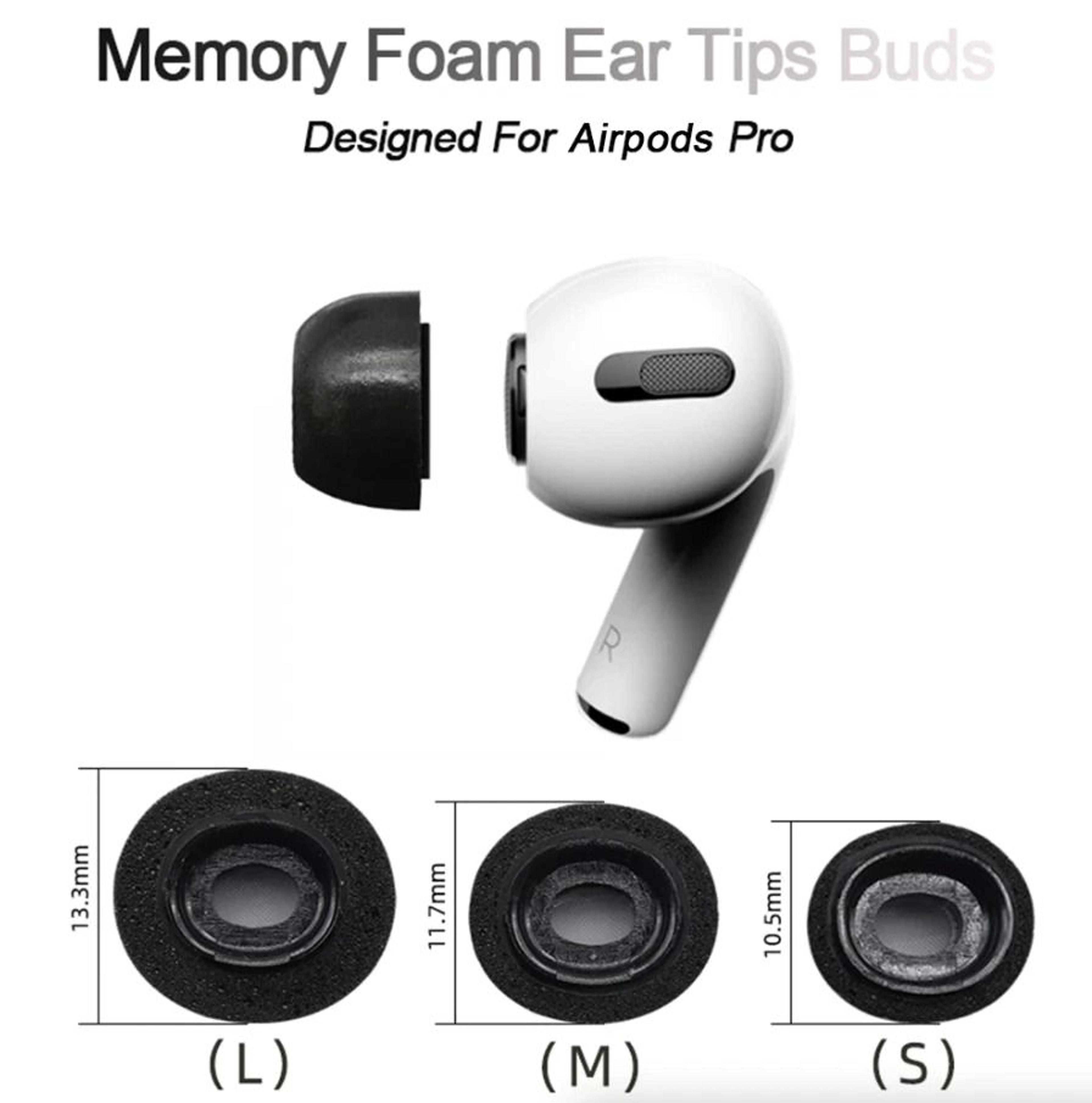 Memory Foam Replacement Ear Tips For Apple AirPods Pairs For Comfortable 8