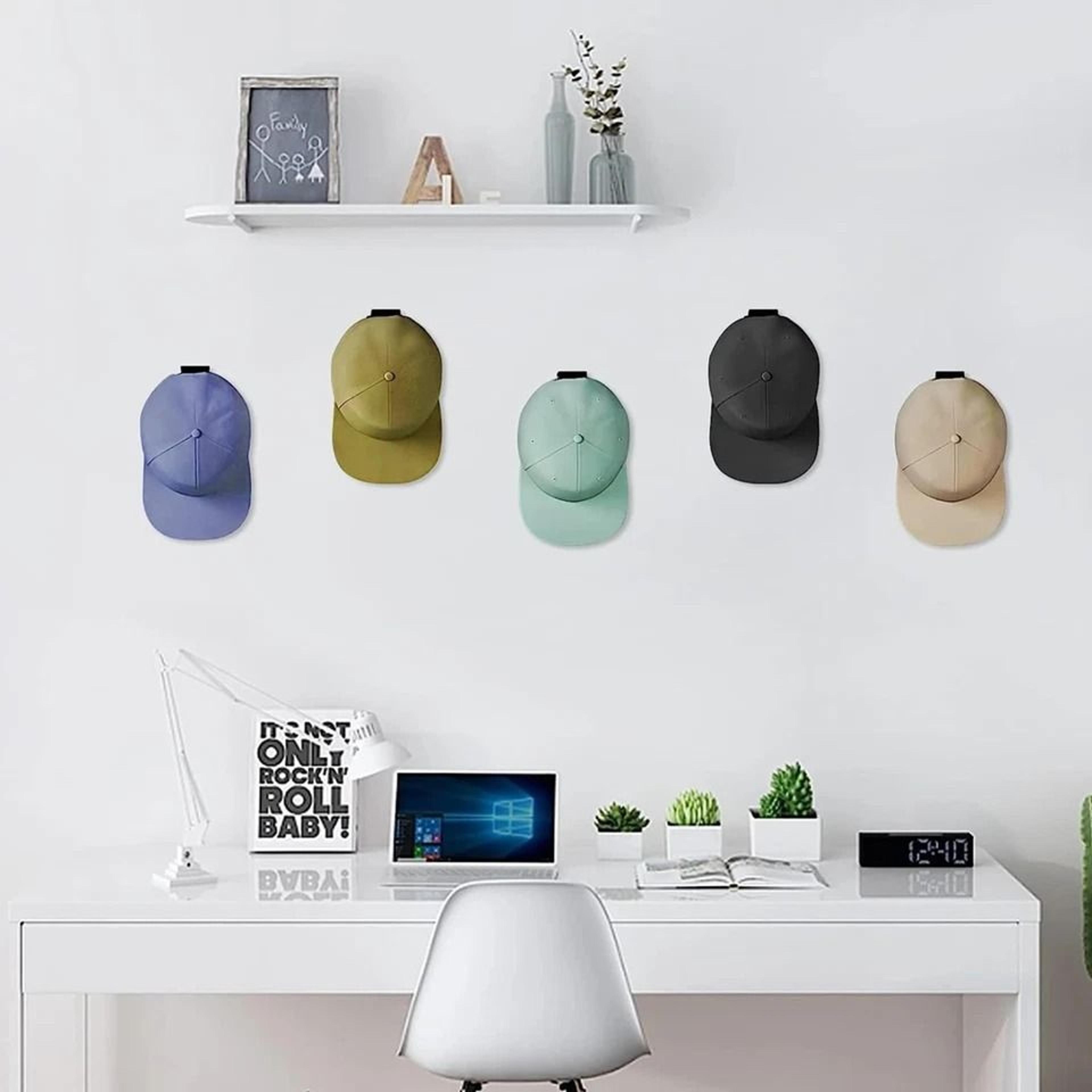 Baseball Cap Hat Rack Wall Door Hanger Holder Hooks Adhesive Storage Organizer 1
