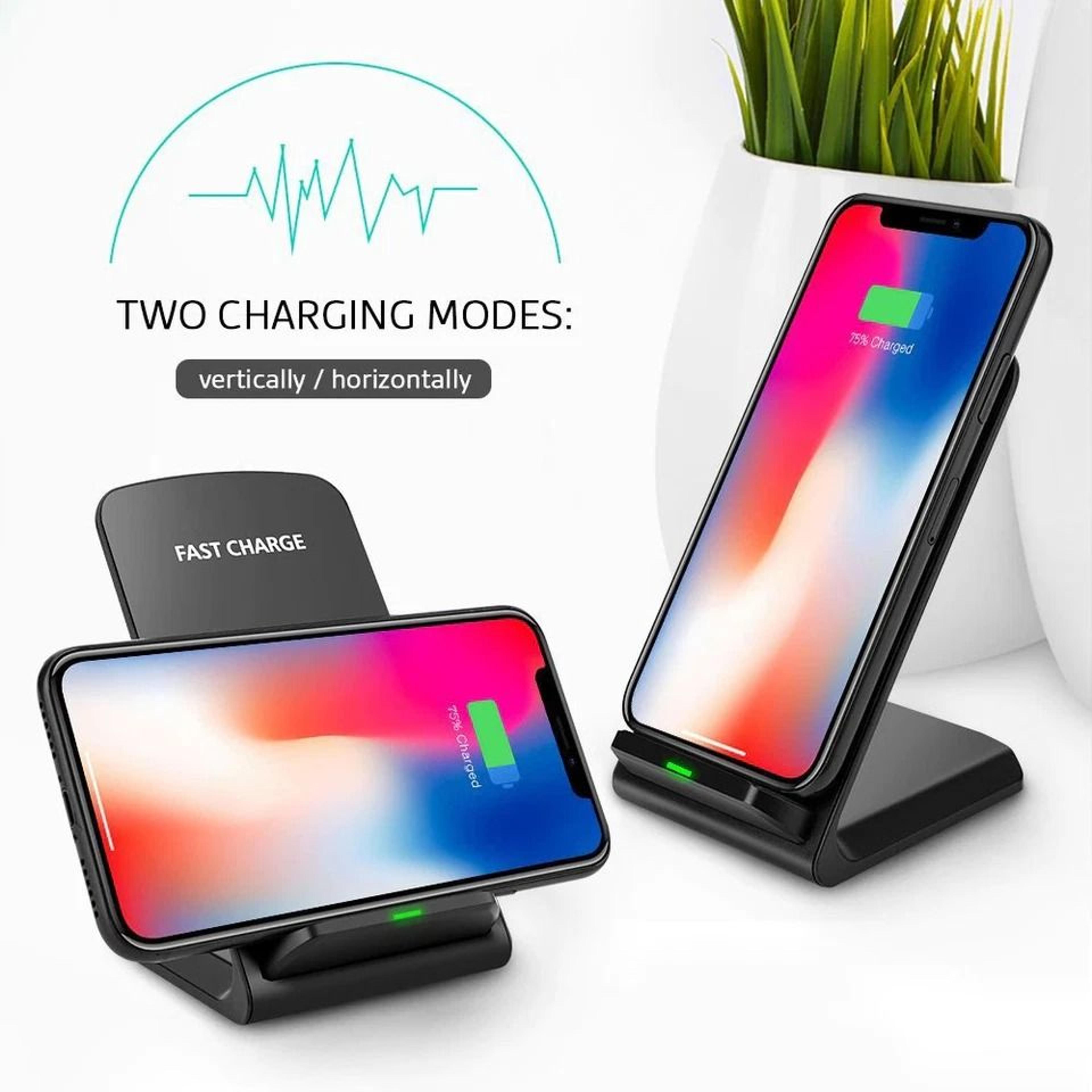 Wireless Fast Charger Pad Stand Dock For Samsung Galaxy And IPhone Fast Charging Ergonomic Design 1