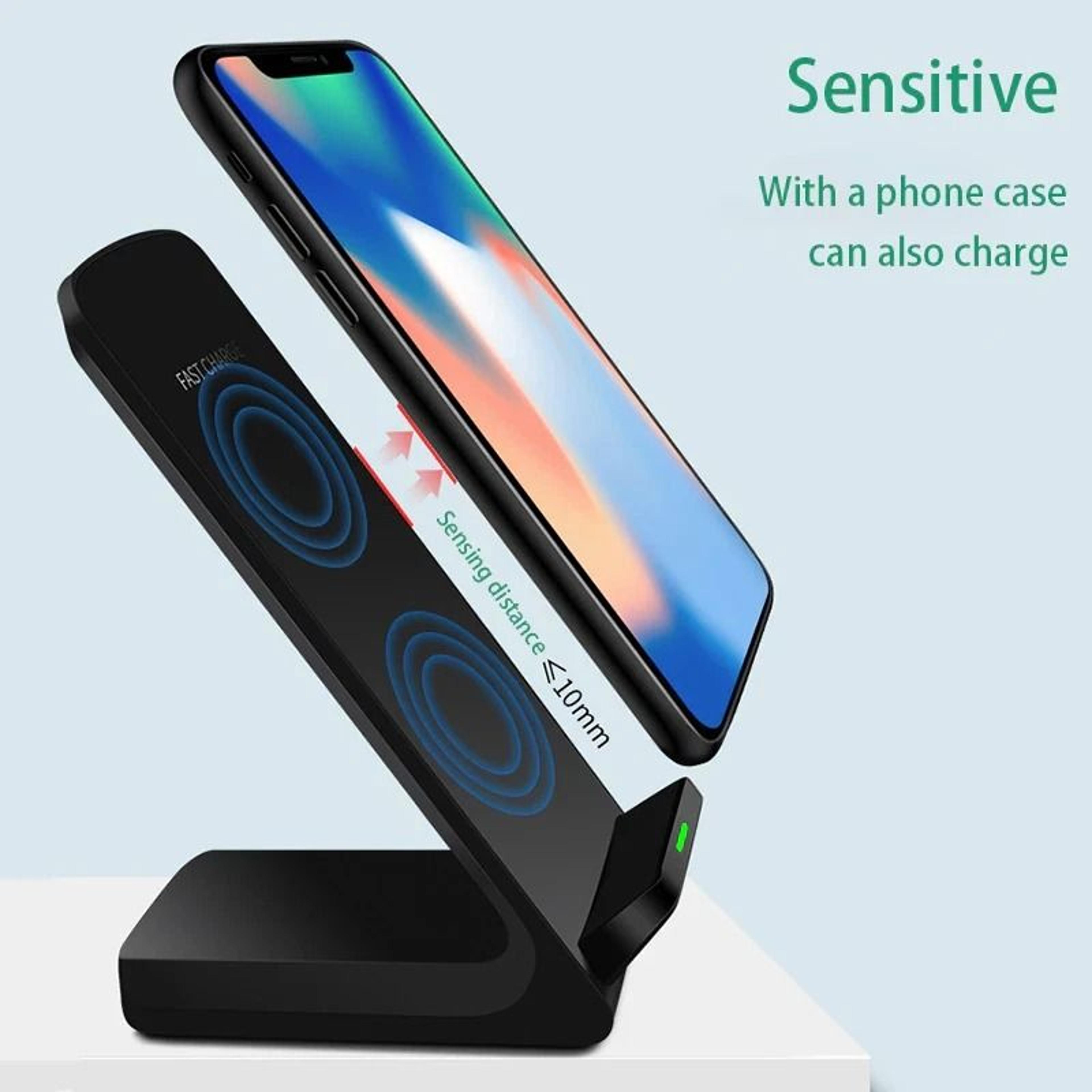 Wireless Fast Charger Pad Stand Dock For Samsung Galaxy And IPhone Fast Charging Ergonomic Design 7