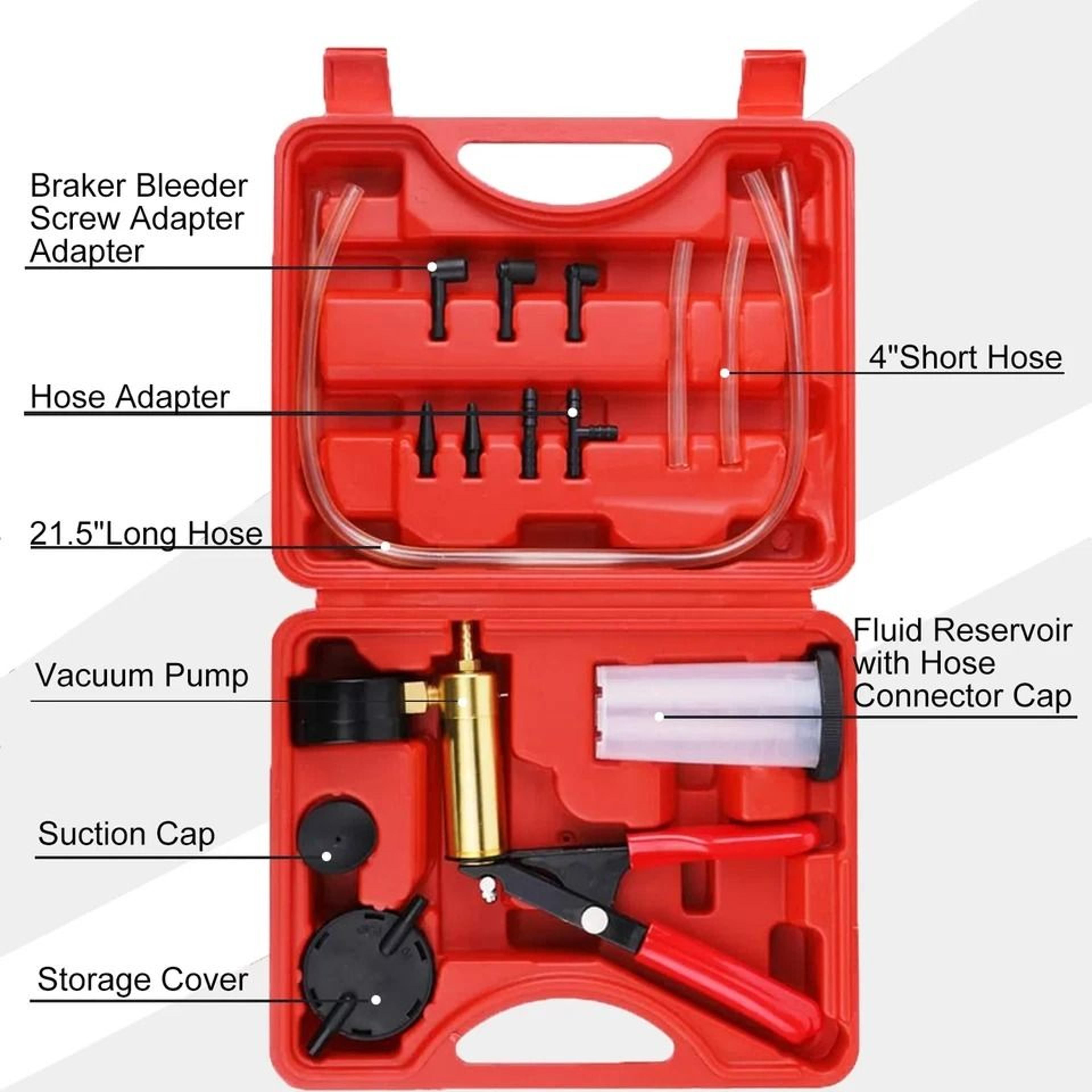 Handheld Vacuum Pressure Pump Brake Fluid Bleeder Kit Complete Car Truck  Motorcycle Maintenance To 1