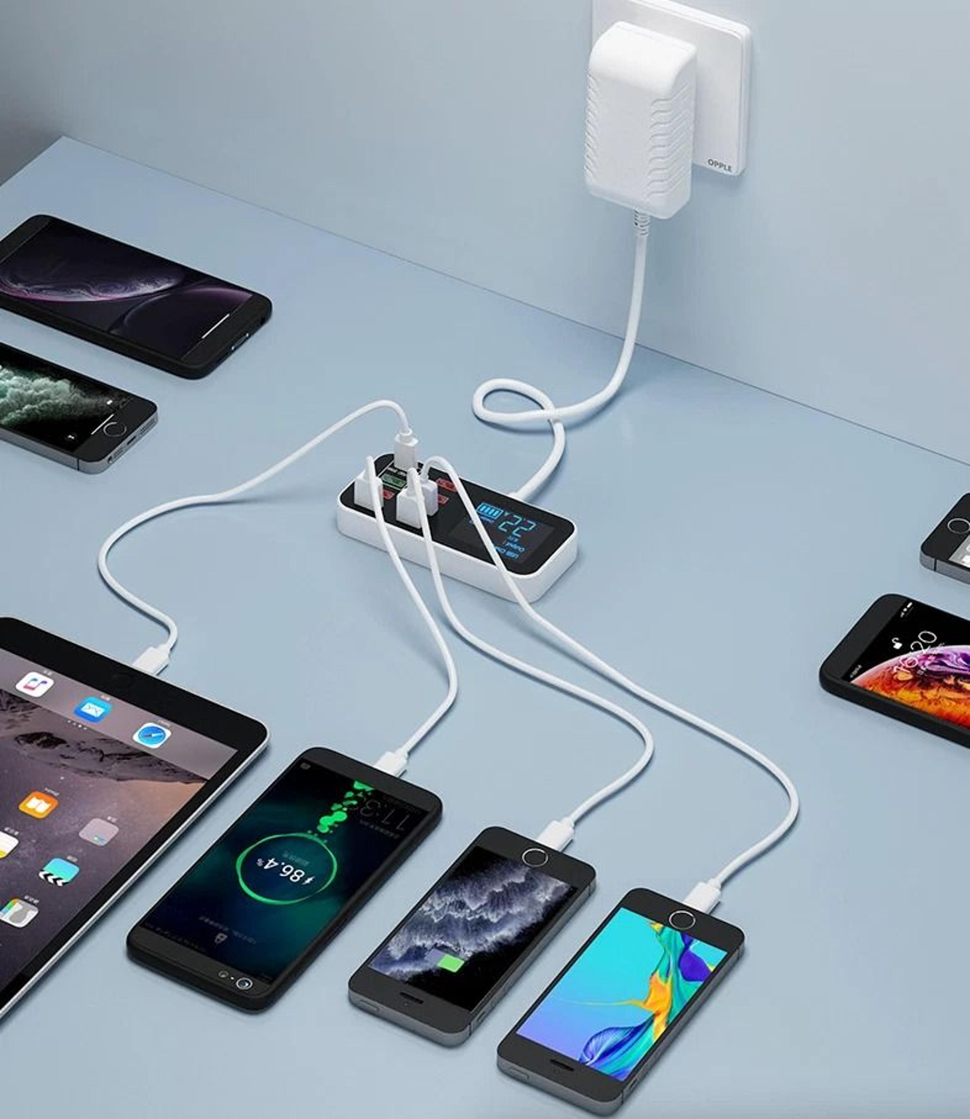 MultiPort USB Charging Station Port Desktop Hub With Quick Charge Technology 5