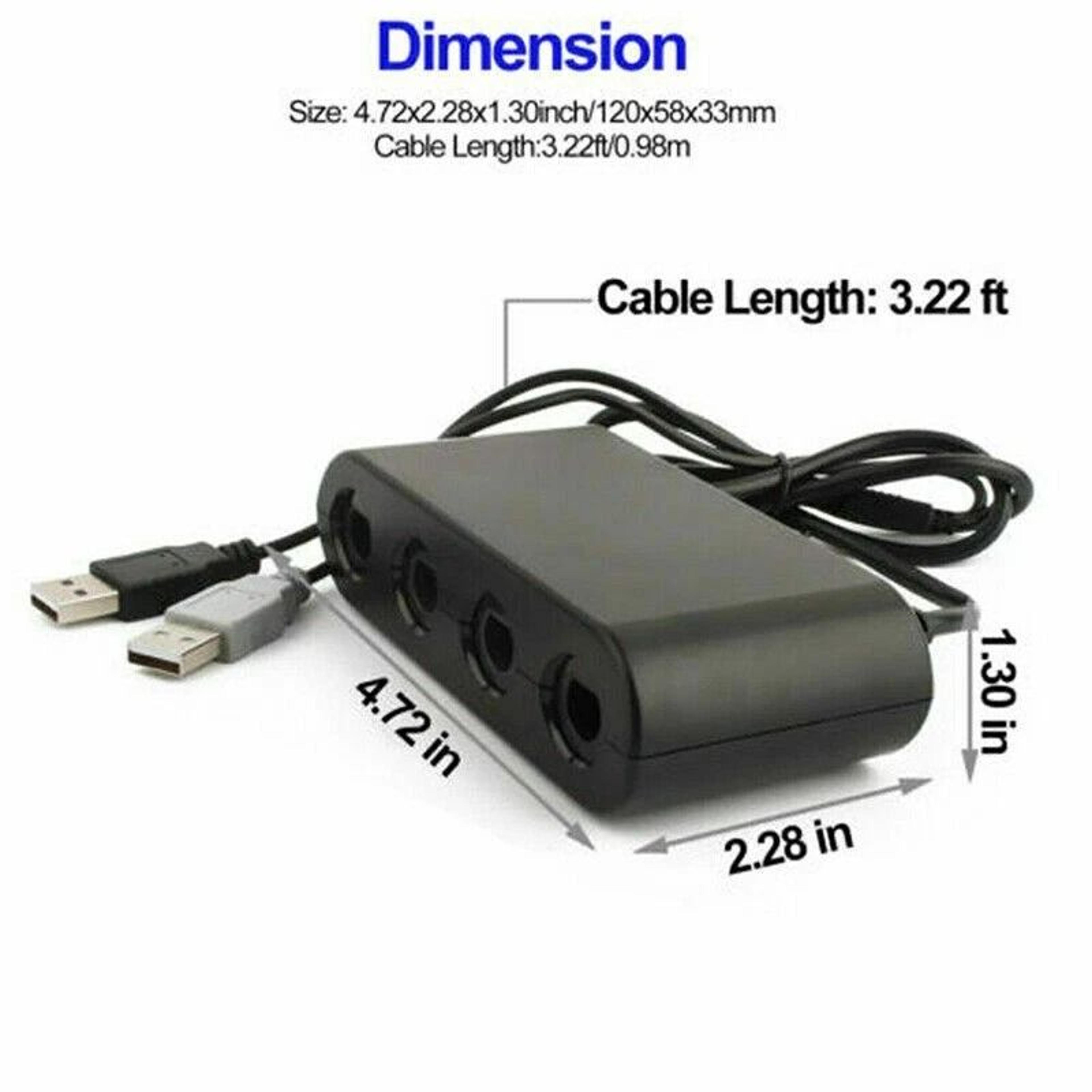 GameCube Controller Adapter For Nintendo Switch Wii U  PC Port USB Adapter With Turbo Mode 1
