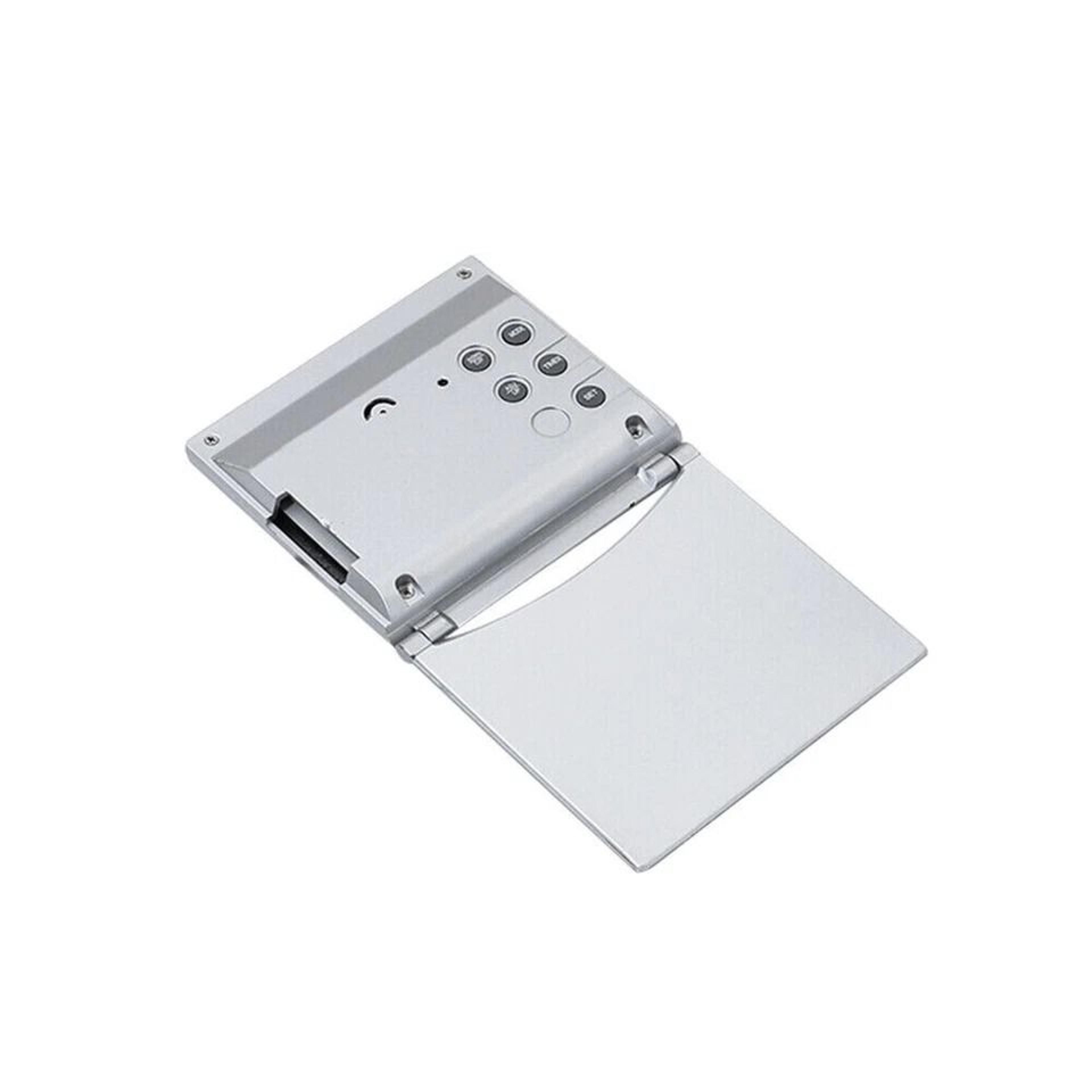 Compact Digital Travel Alarm Clock With LCD Display  Temperature Foldable  Portable Desk Timer 5