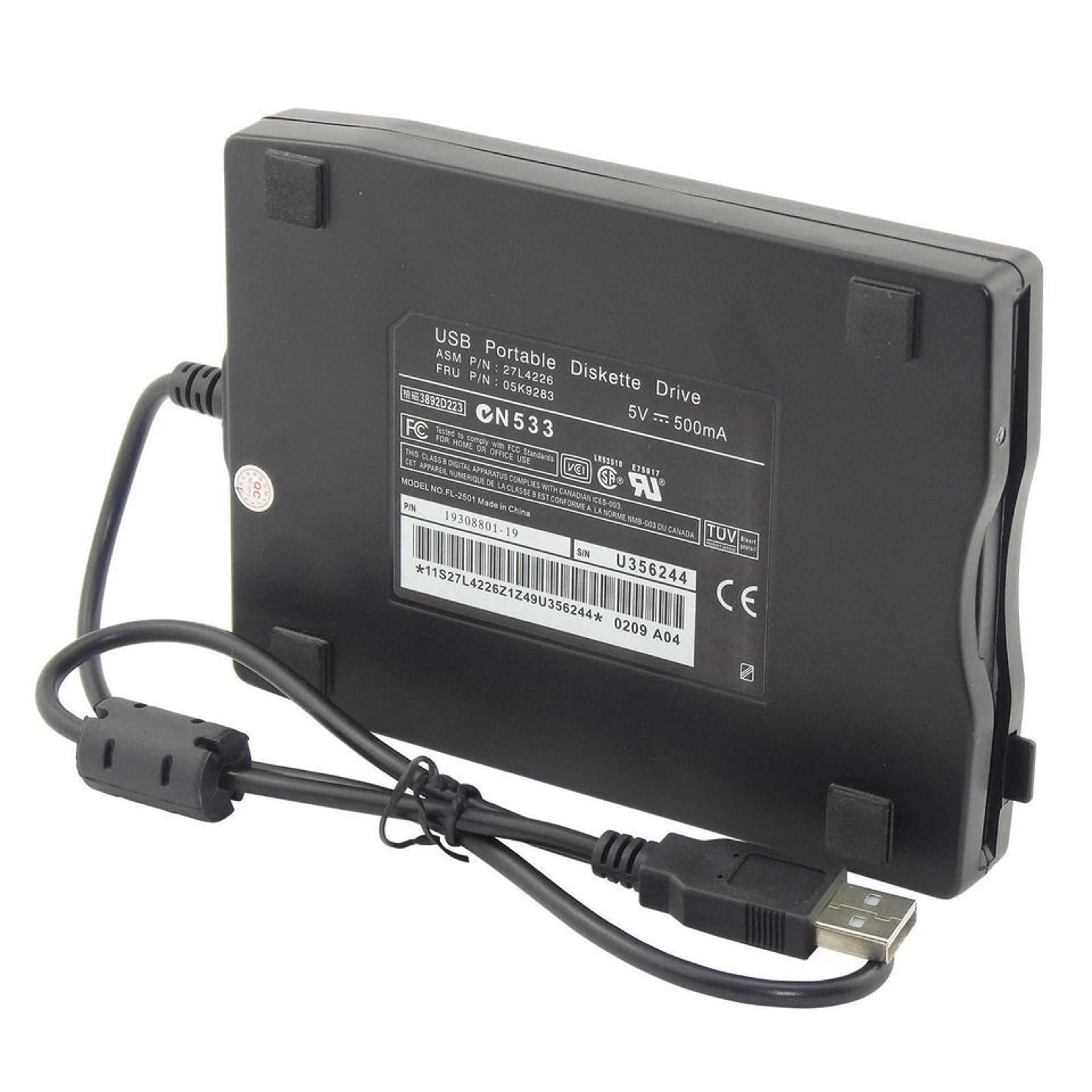 usb external floppy disk drive for pc & mac data storage, portable plug-and-play, no driver required