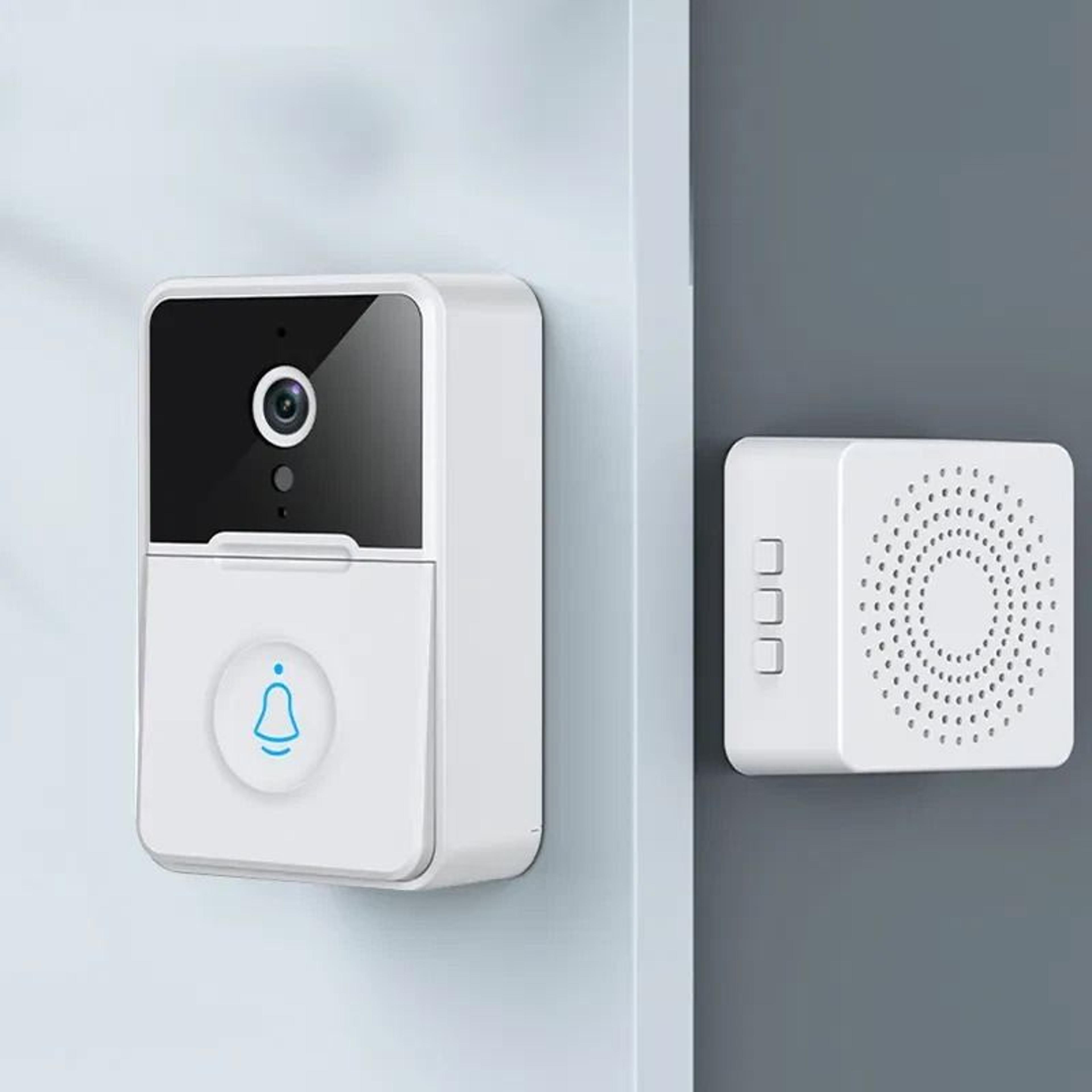 smart wifi doorbell camera with night vision and two way audio wireless security doorbell