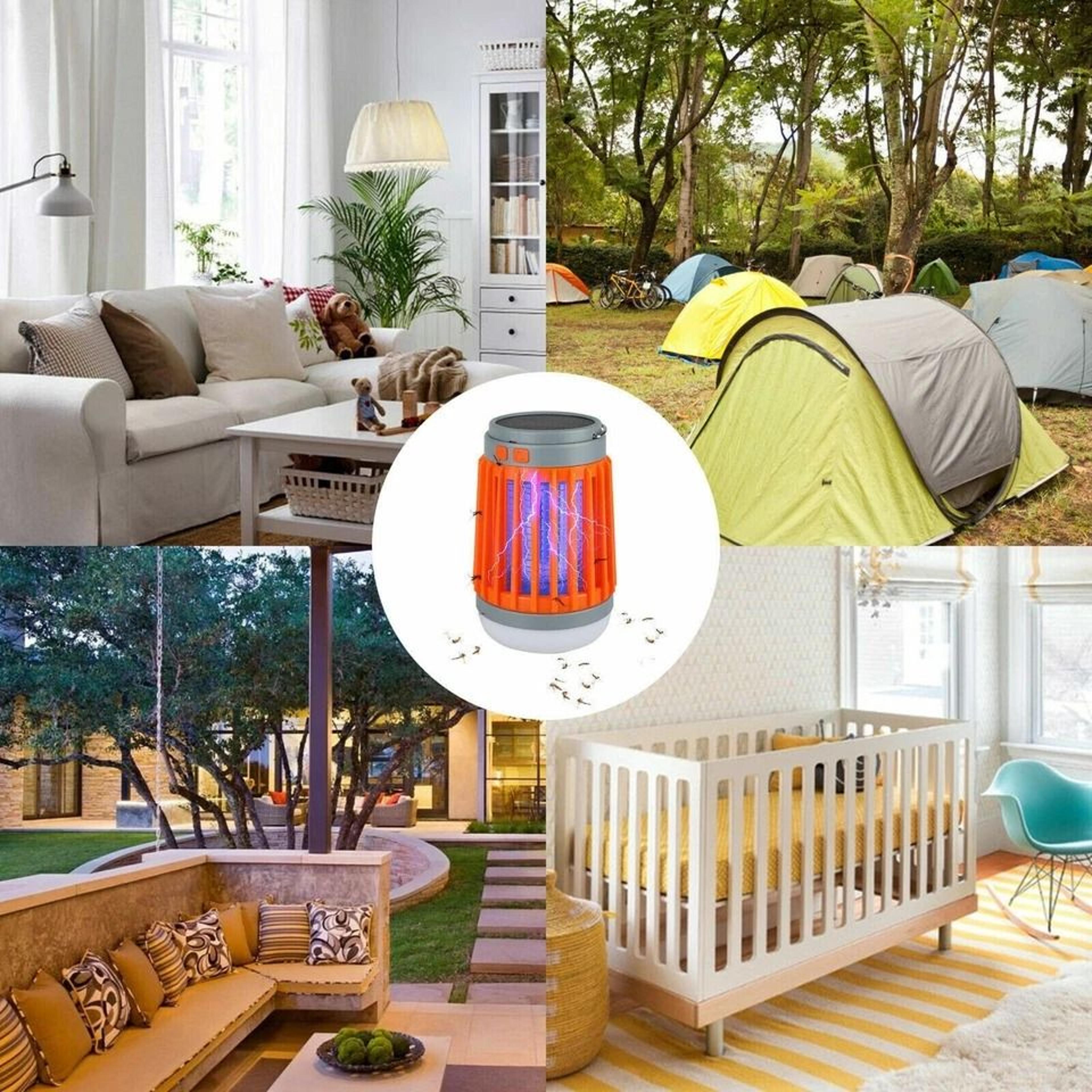 Solar USB Mosquito Killer Light Outdoor Insect Zapper  Fly Trap Lamp 2
