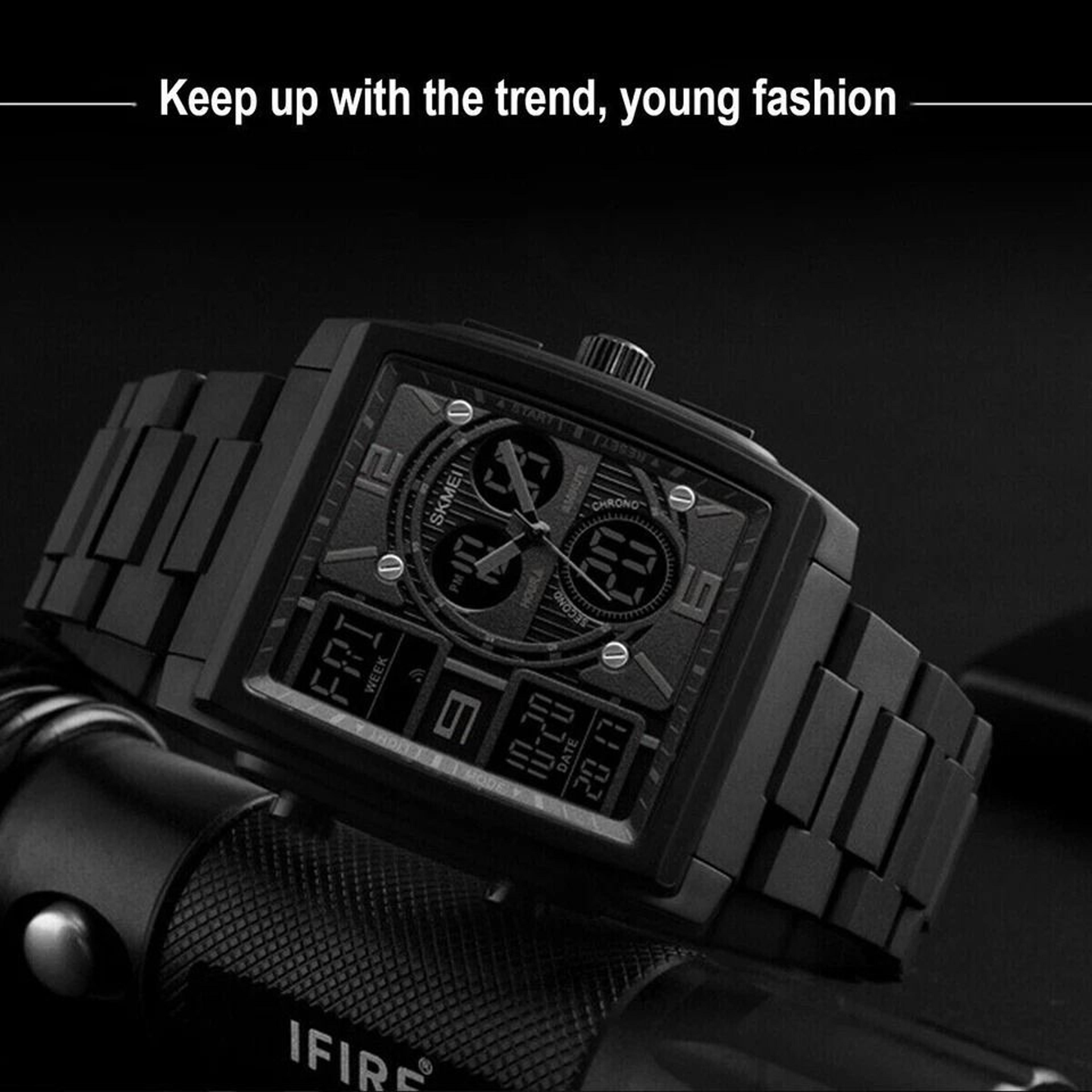 Military Sports Chronograph Waterproof Analog Digital Watch For Men 7