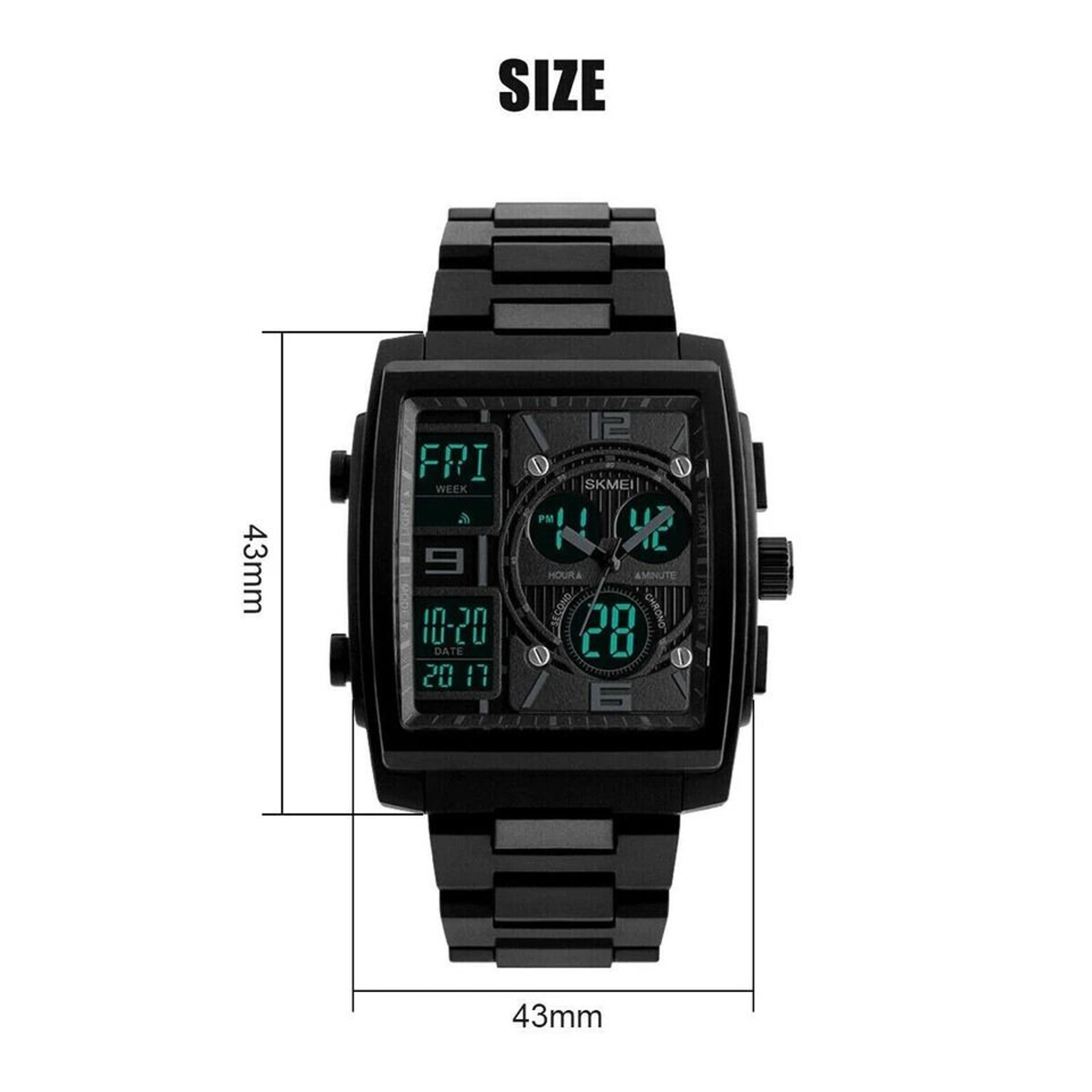 Military Sports Chronograph Waterproof Analog Digital Watch For Men 9