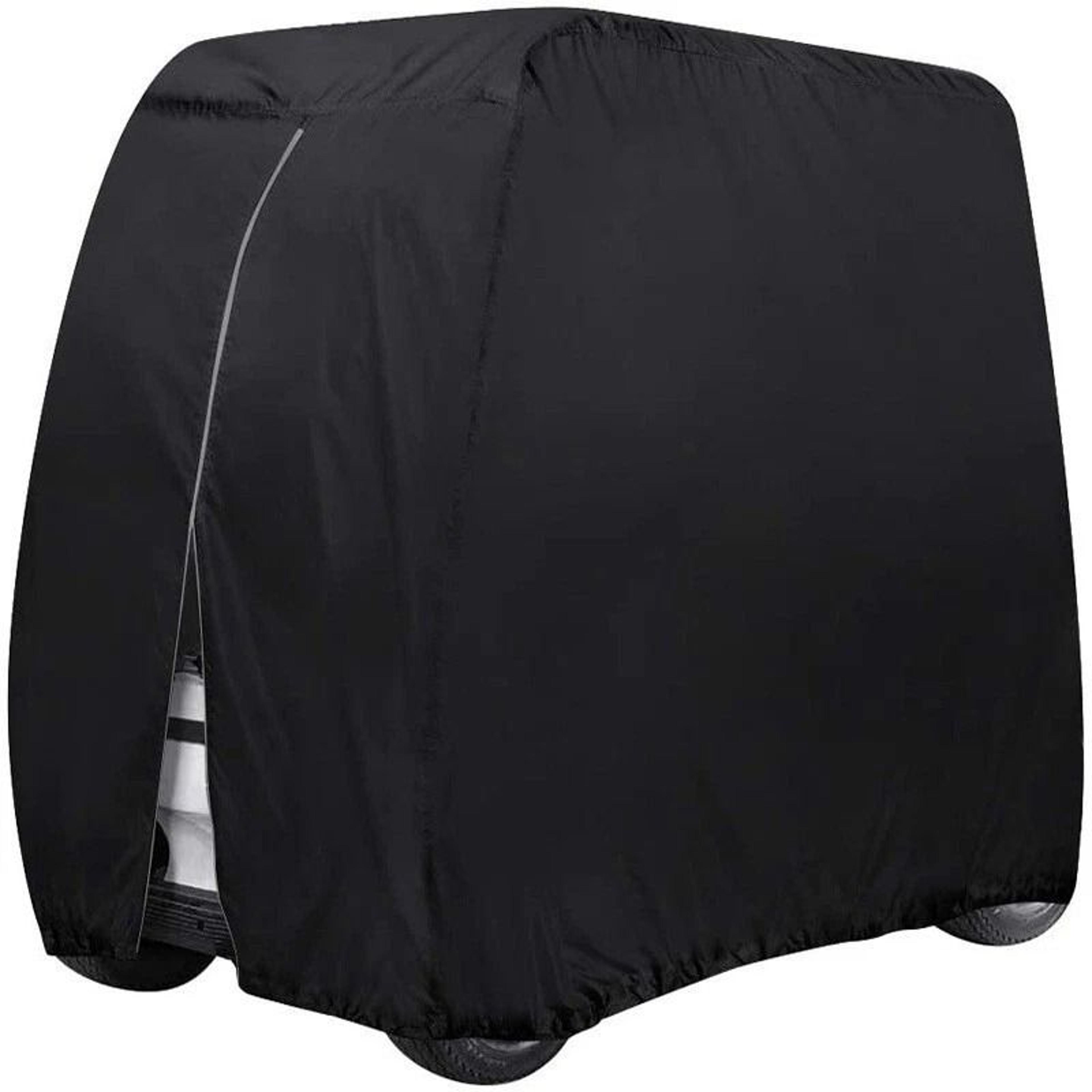 waterproof golf cart cover fits ez go, club car, yamaha elastic hem & zipper access