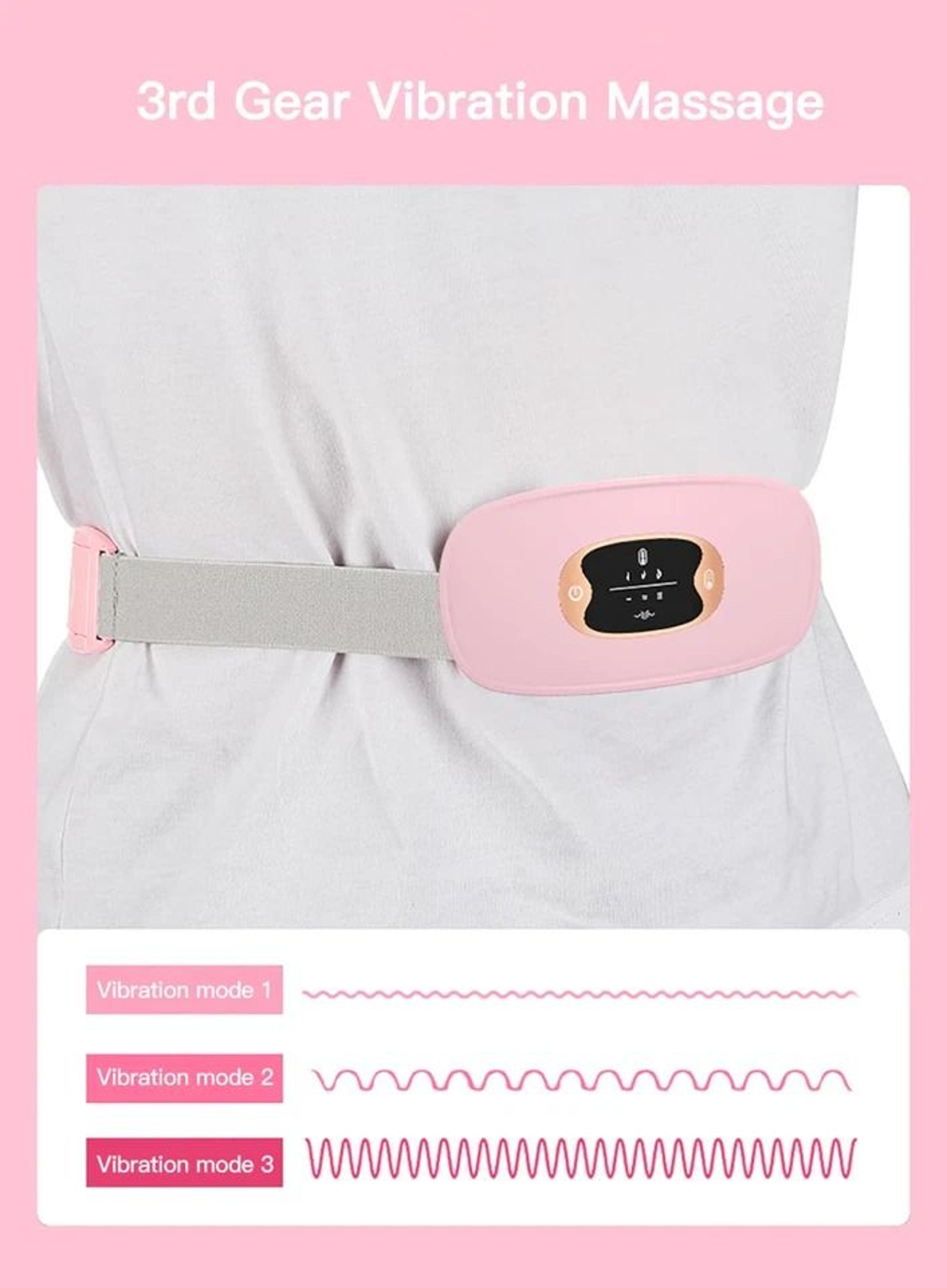 Electric Heating Menstrual Vibration Pad For Pain Relief  Cramps Portable Belt For Women 8