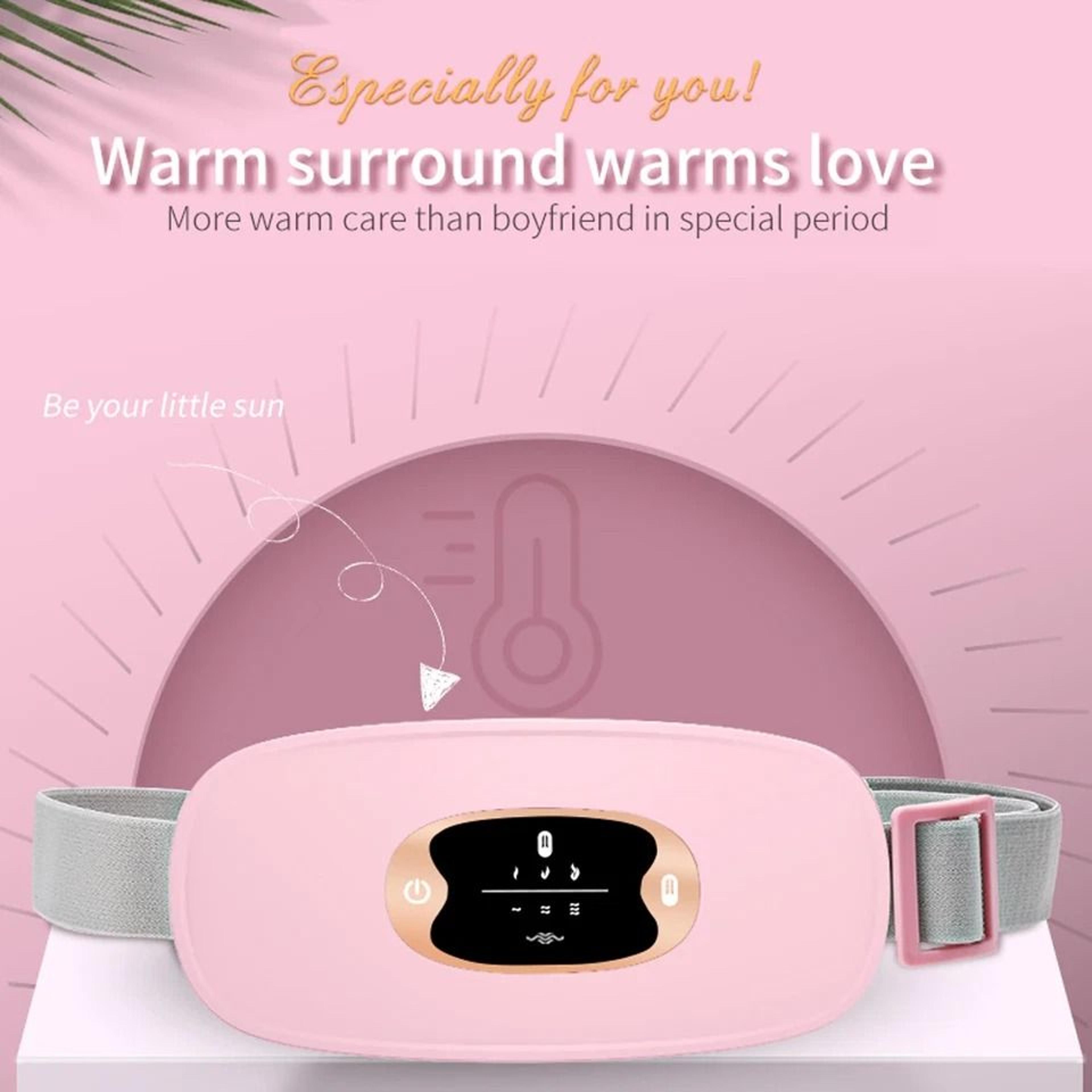 Electric Heating Menstrual Vibration Pad For Pain Relief  Cramps Portable Belt For Women 9