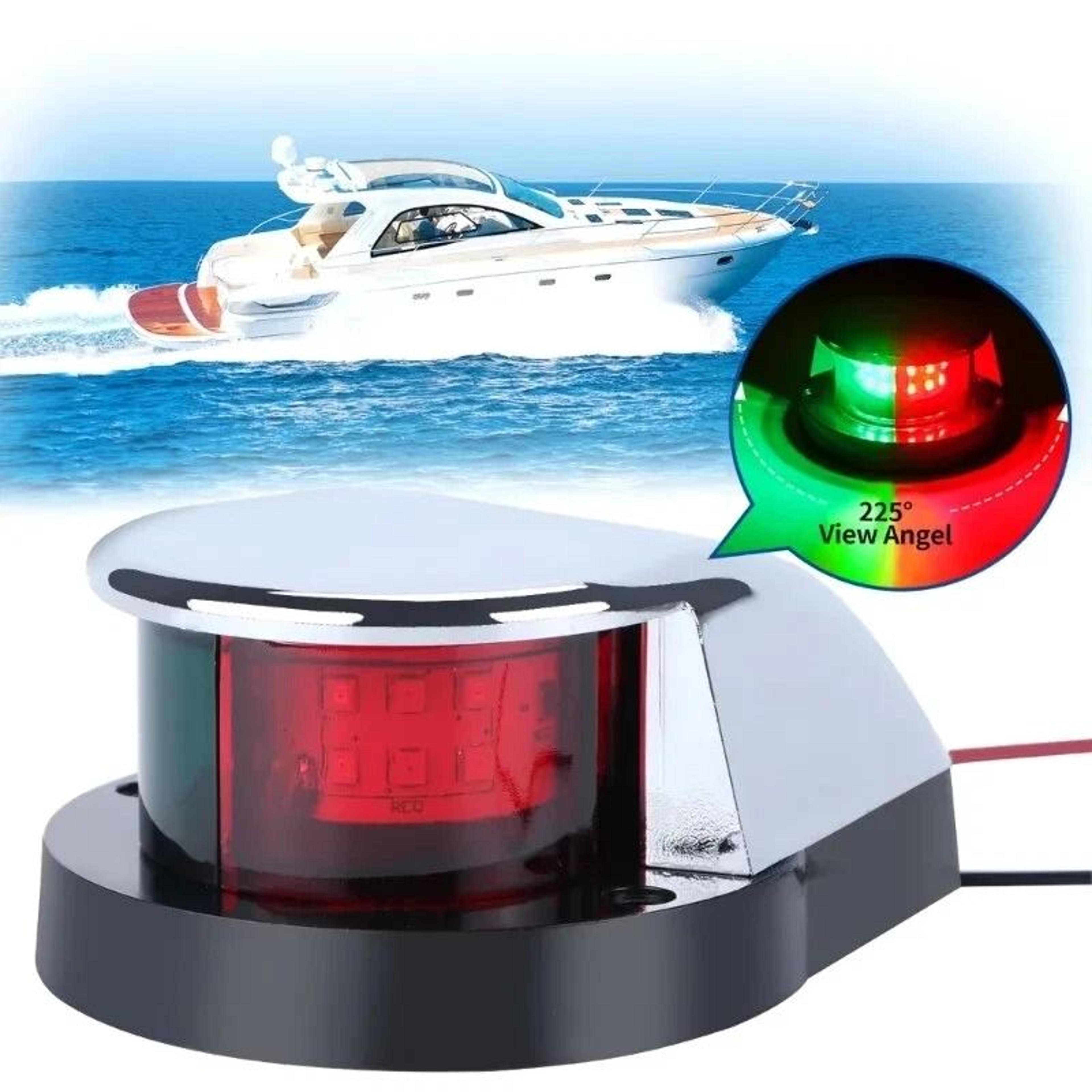 waterproof led boat navigation light red & green marine bow lamp for pontoon and fishing boats