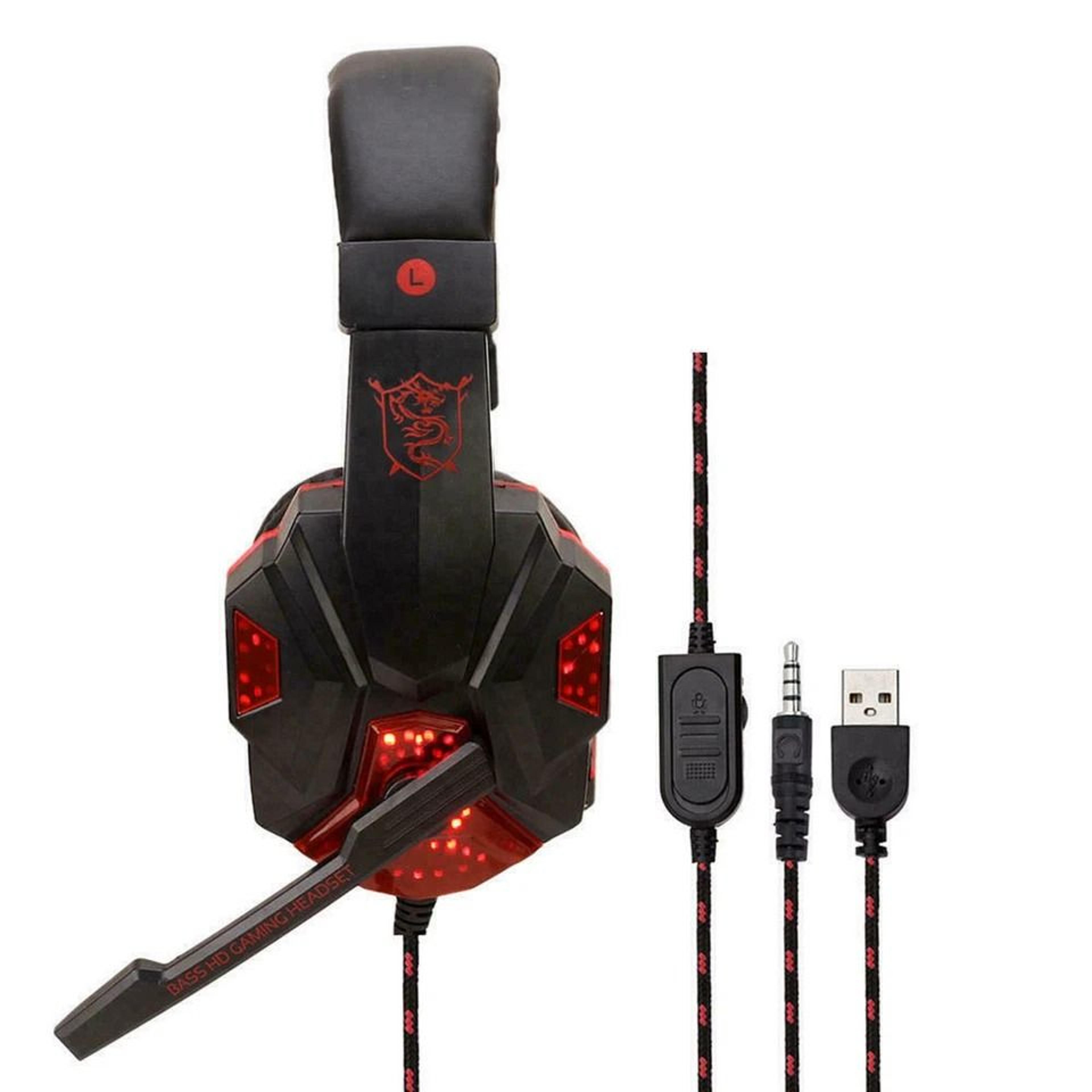 LED Gaming Headset With Stereo Bass For PC Xbox One Comfortable Surround Sound 9