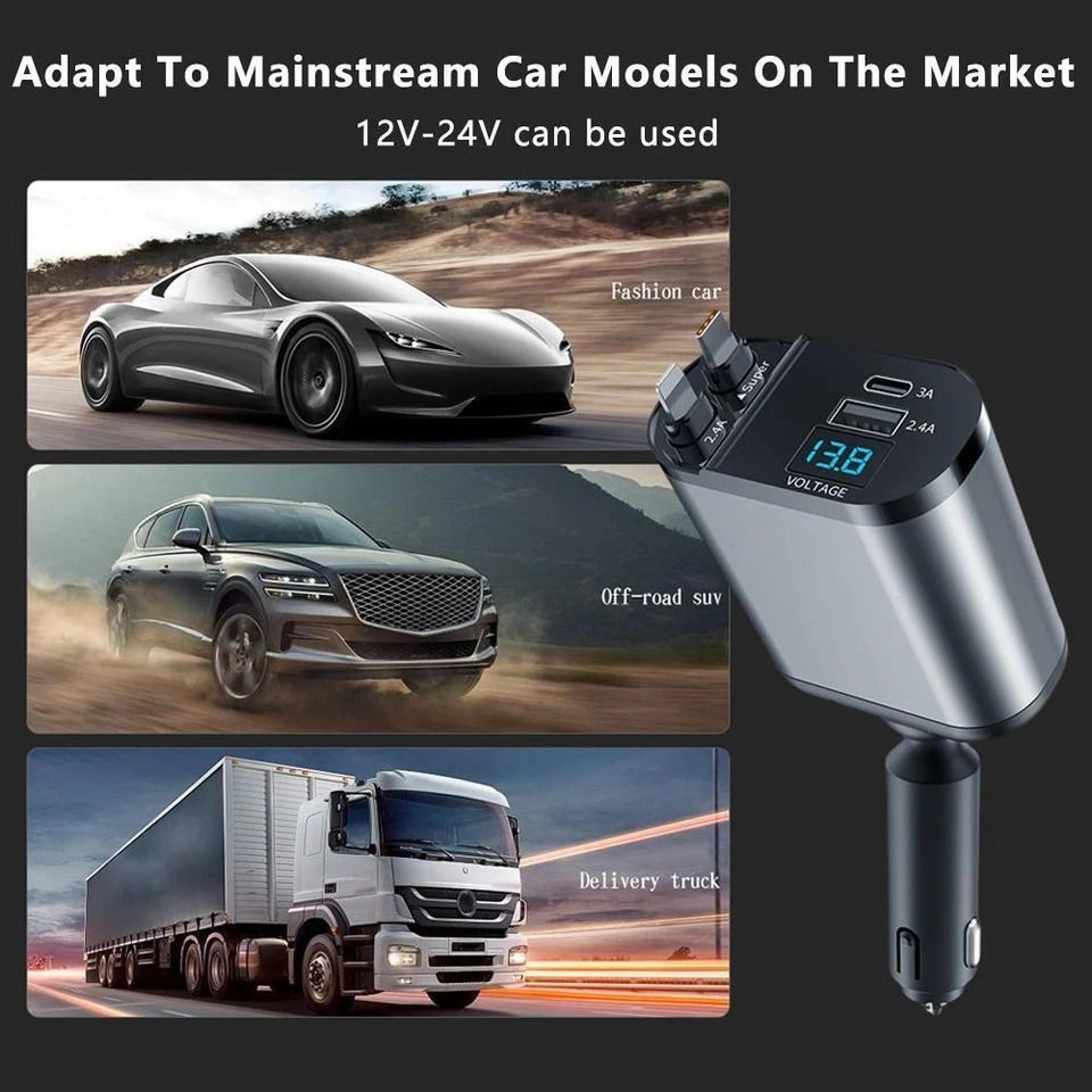 Car Charger Fast Charging Adapter With USB TypeC  Dual Ports 13