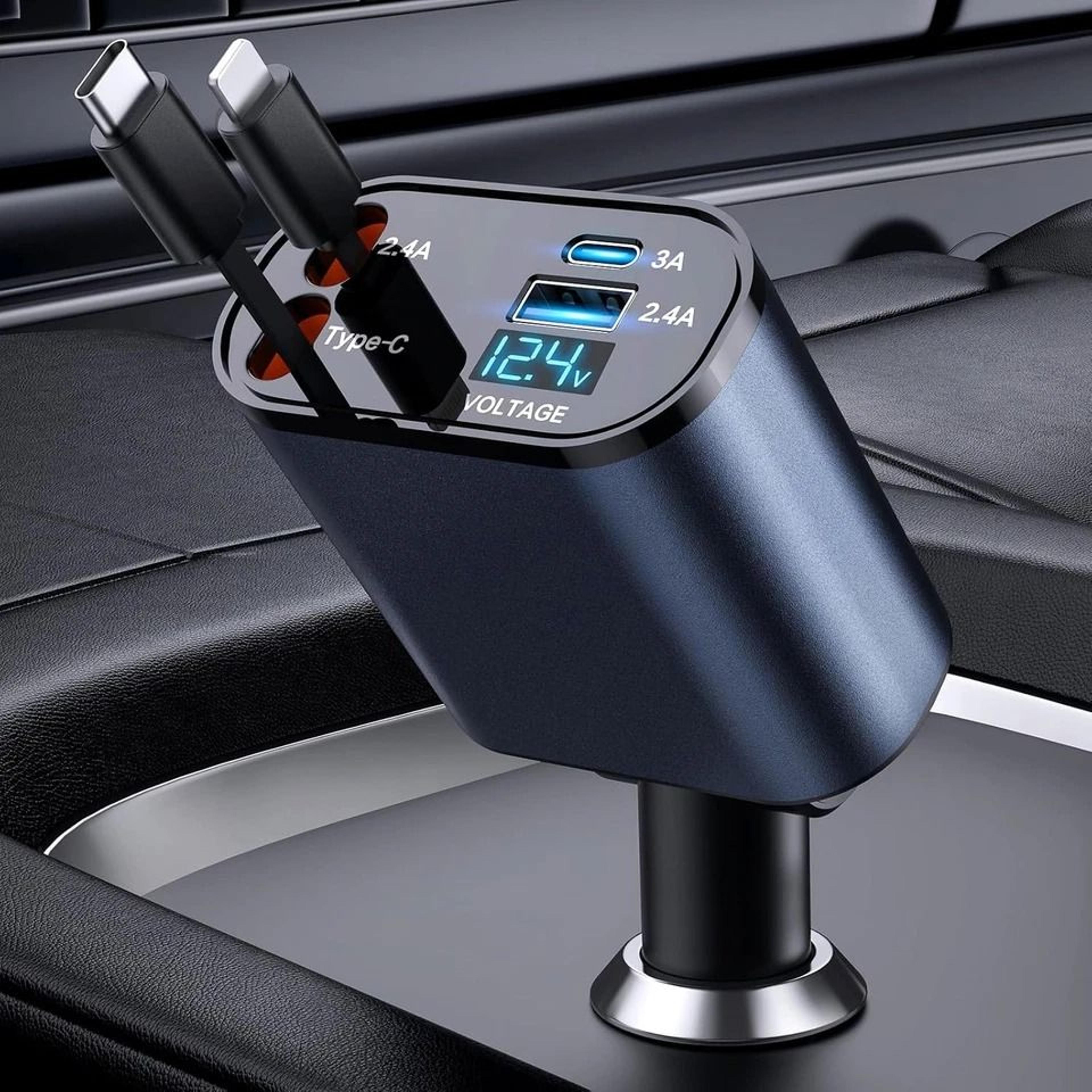 car charger fast charging adapter with usb type-c & dual ports