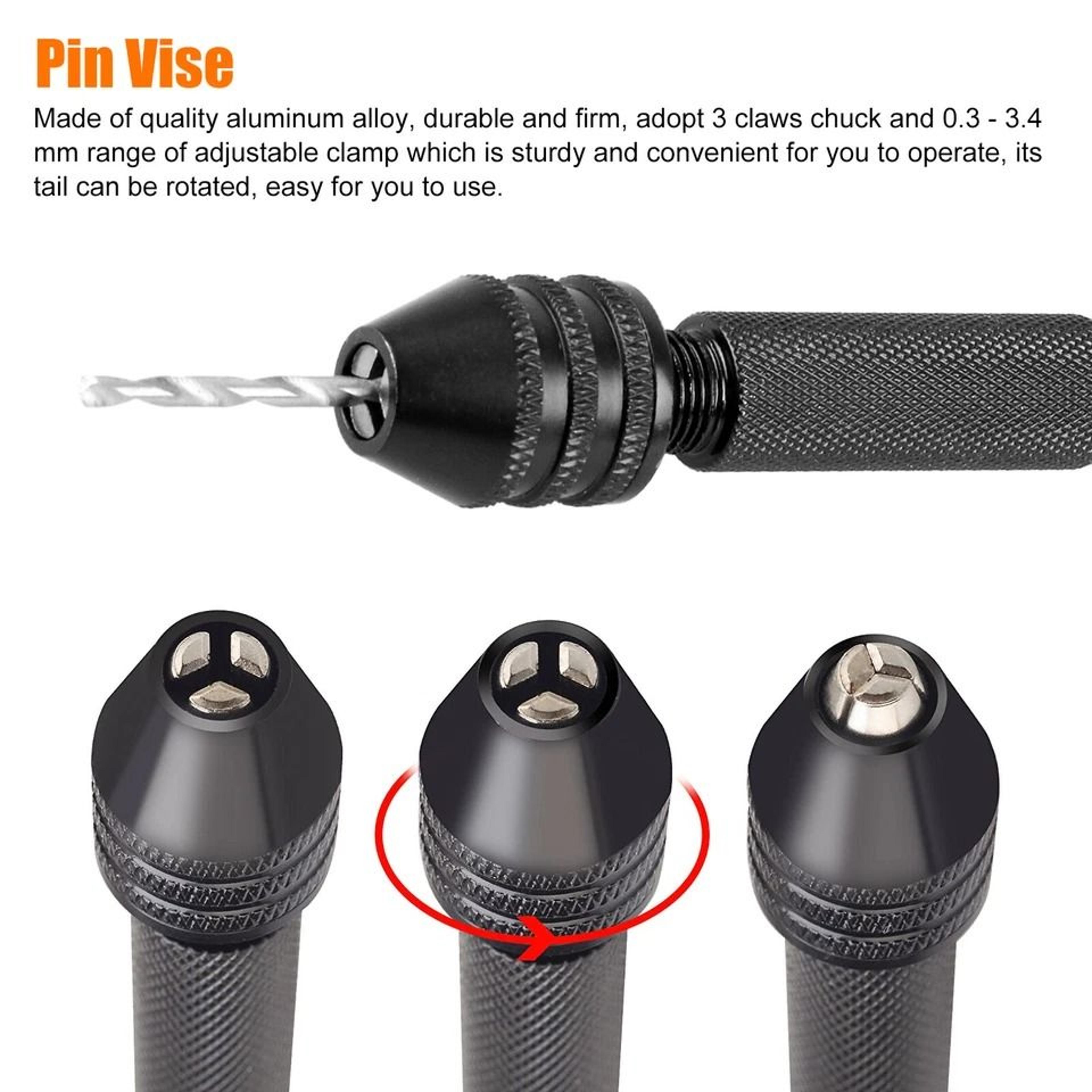 Mini Micro Hand Drill Bits Set With Manual Pin Vise And Keyless Chuck For Precise Rotary Work 1