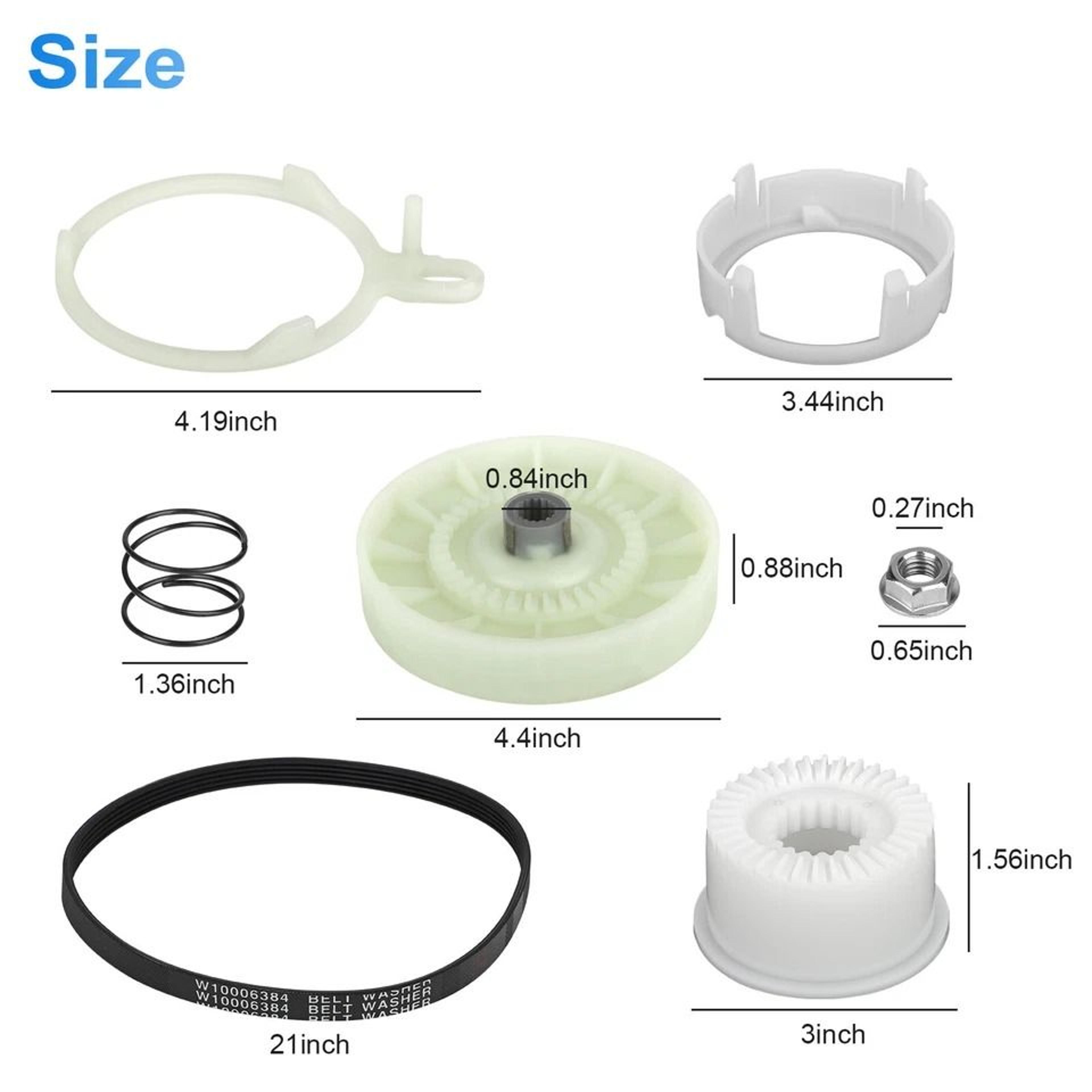 Washer Pulley Clutch Kit  Drive Belt For Whirlpool Reliable Washer Repair Kit 7