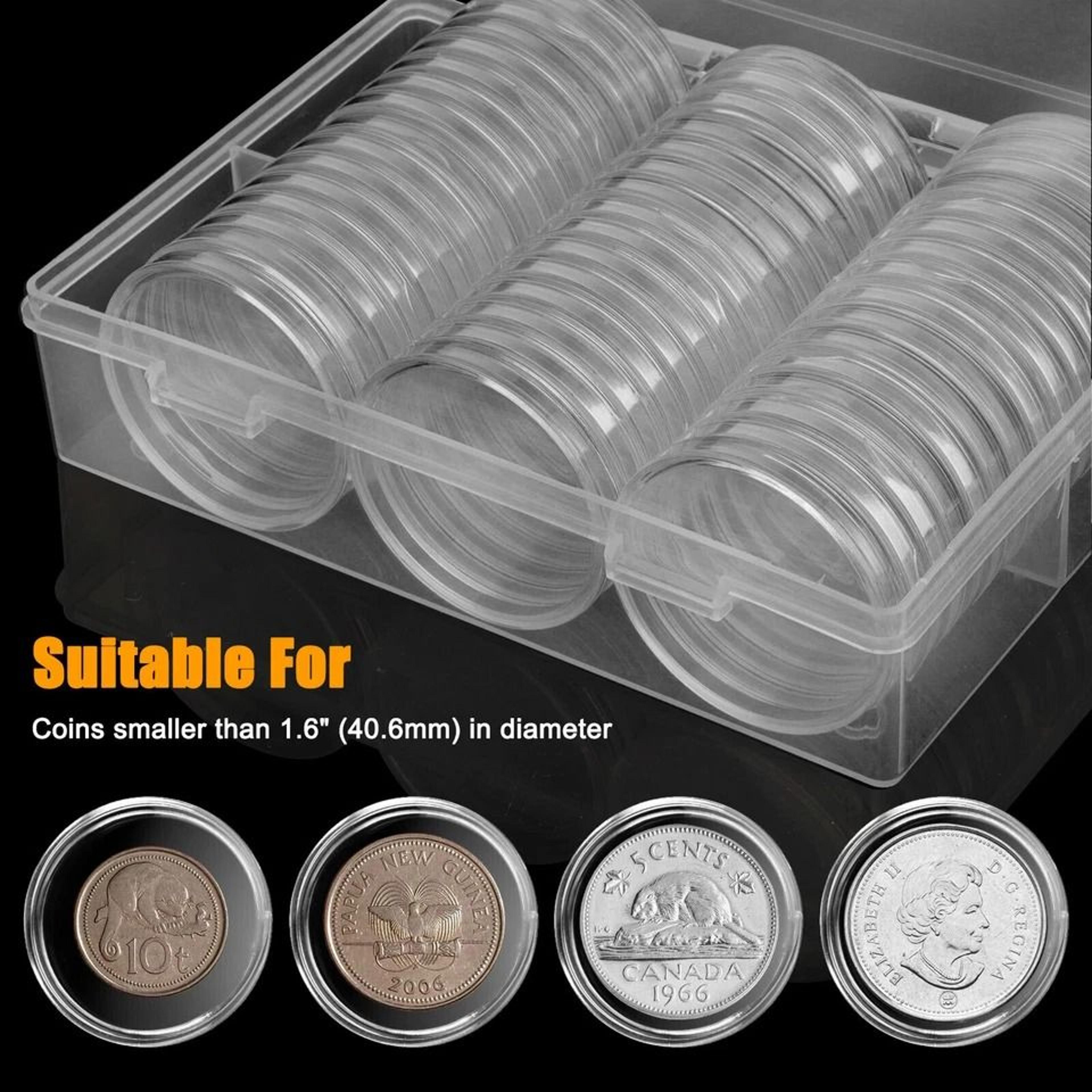 Coin Holder Capsules Case Clear For Silver Dollar With Storage Box 3