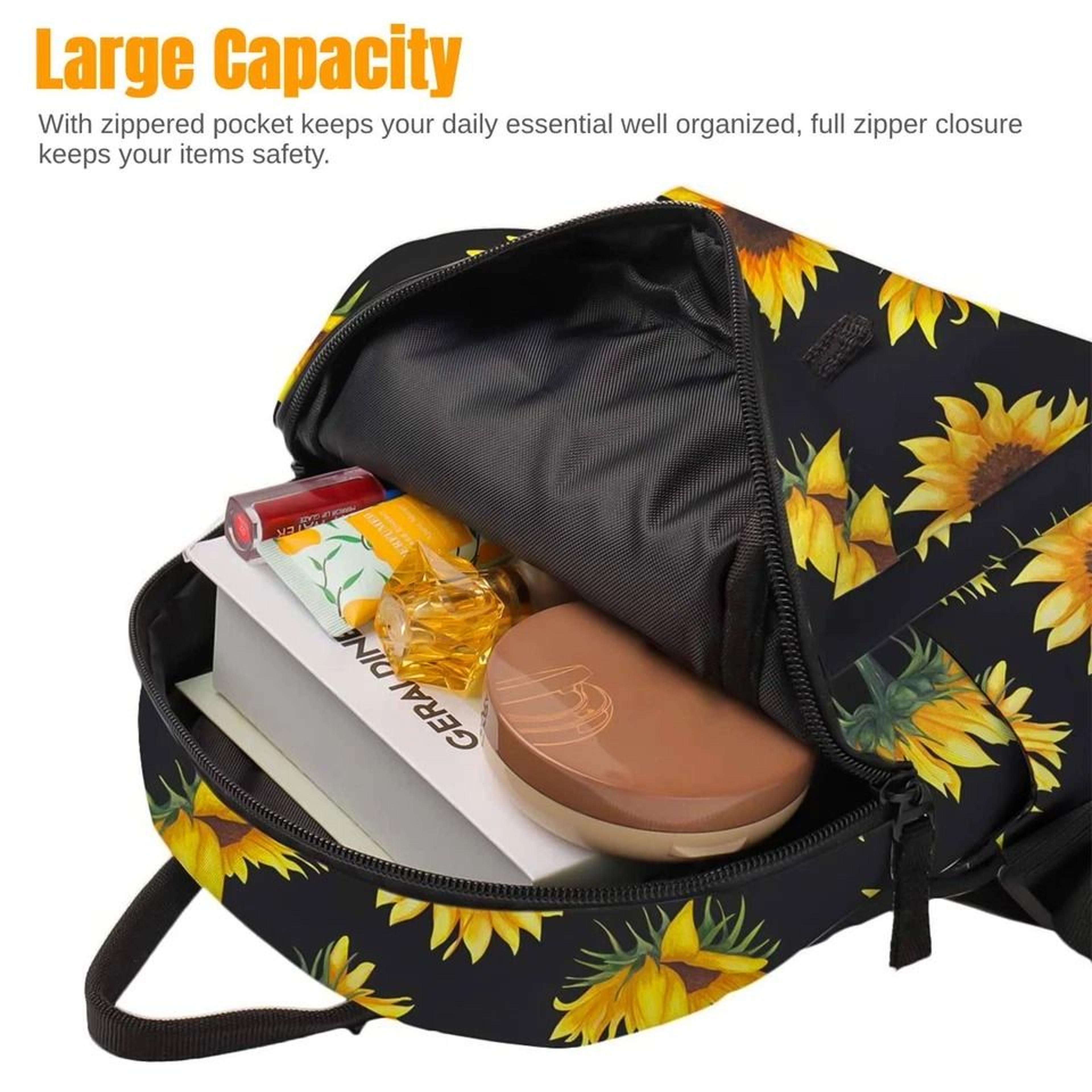 Mini Waterproof Sunflower Backpack For Women Stylish Shoulder Rucksack With Adjustable Strap For Tr 1