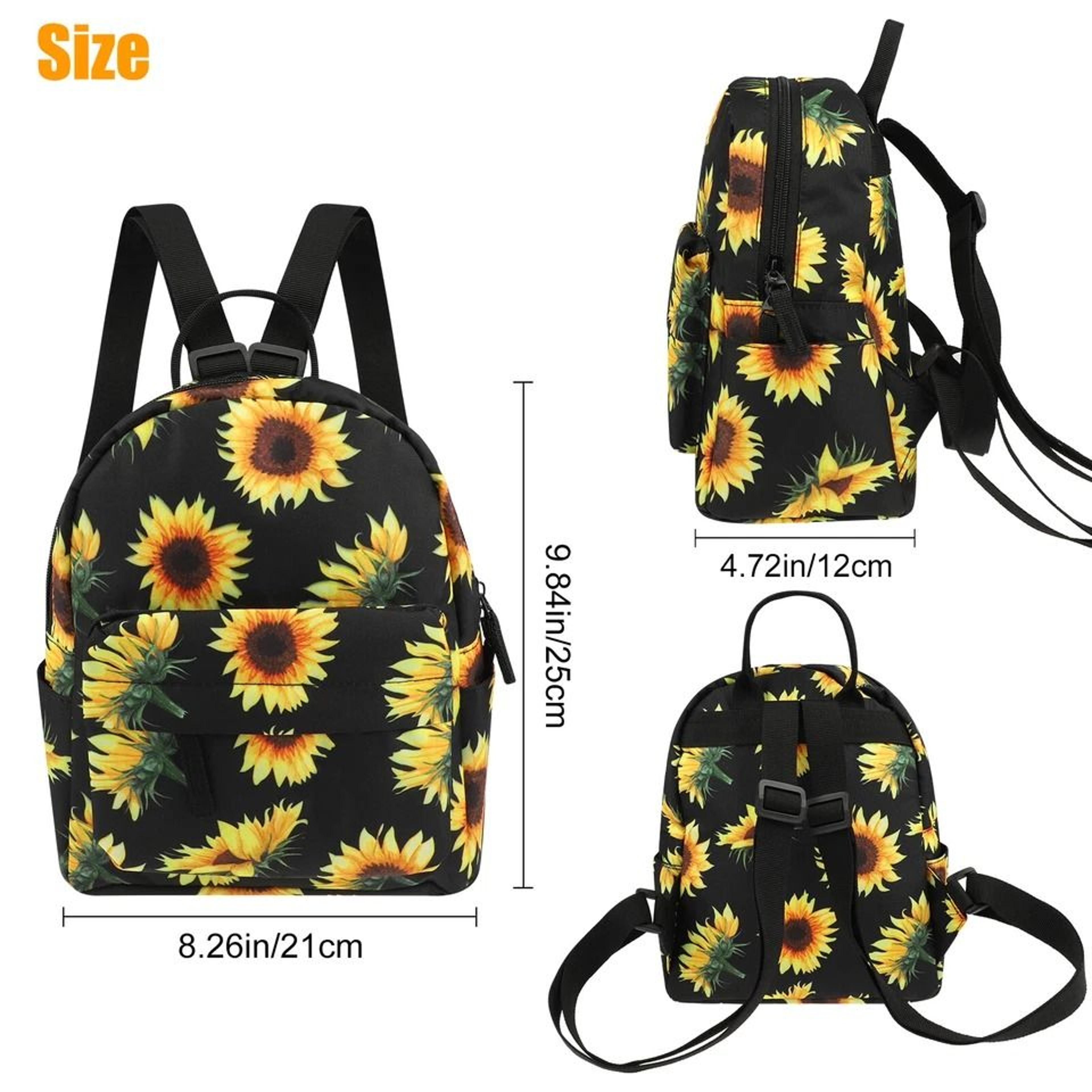 Mini Waterproof Sunflower Backpack For Women Stylish Shoulder Rucksack With Adjustable Strap For Tr 4