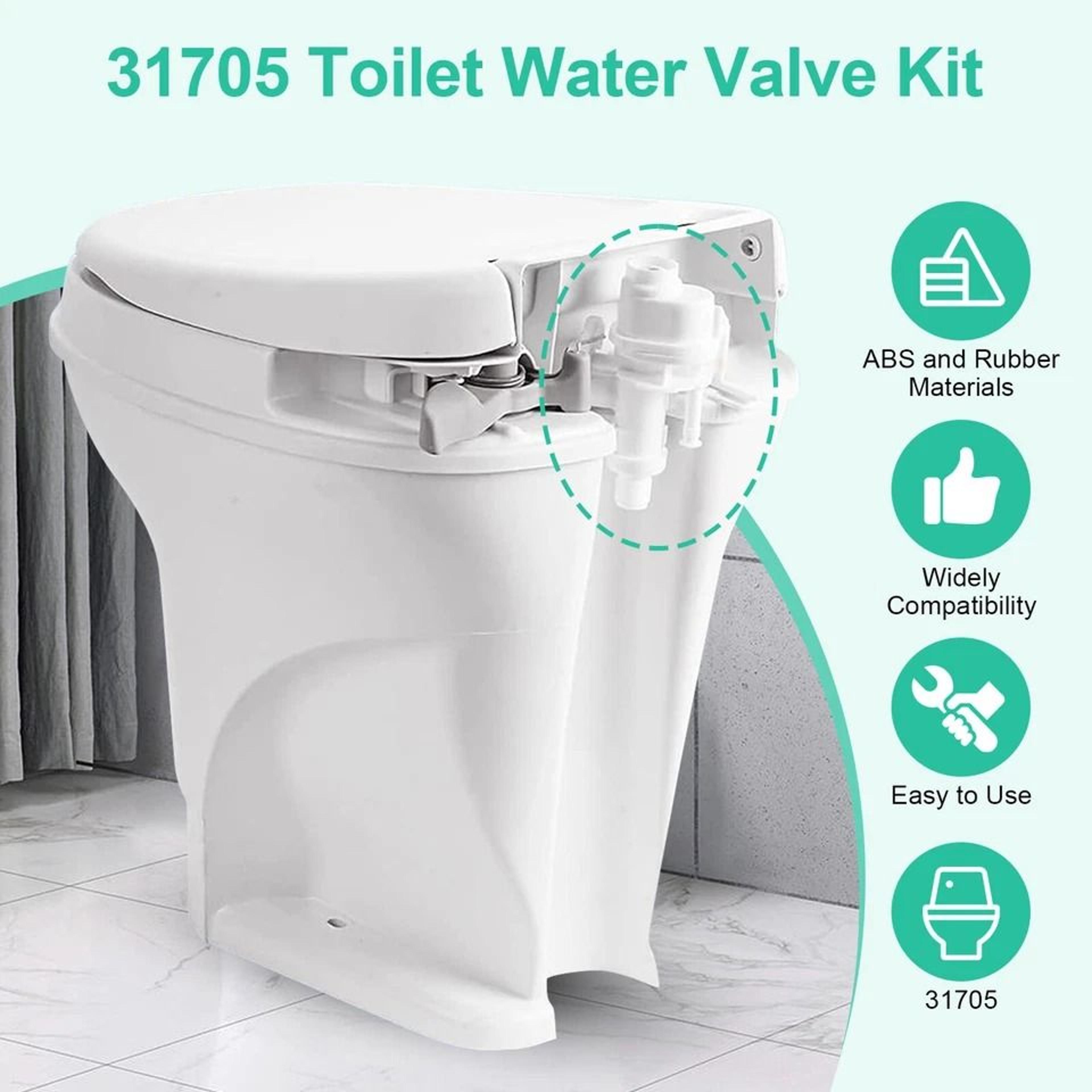 Upgraded Thetford Aqua Magic V RV Toilet Water Valve Replacement Universal Compatibility 1