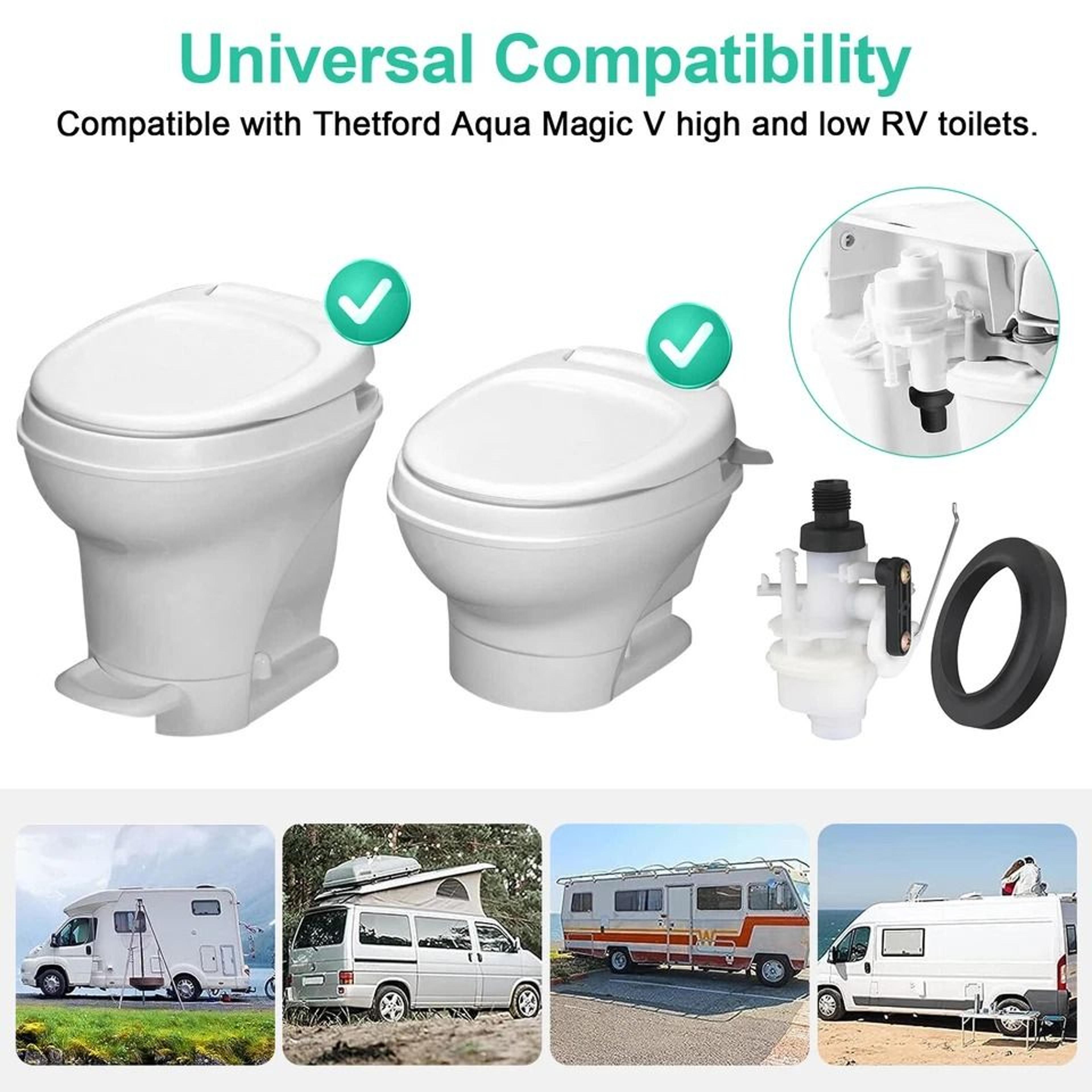 Upgraded Thetford Aqua Magic V RV Toilet Water Valve Replacement Universal Compatibility 5