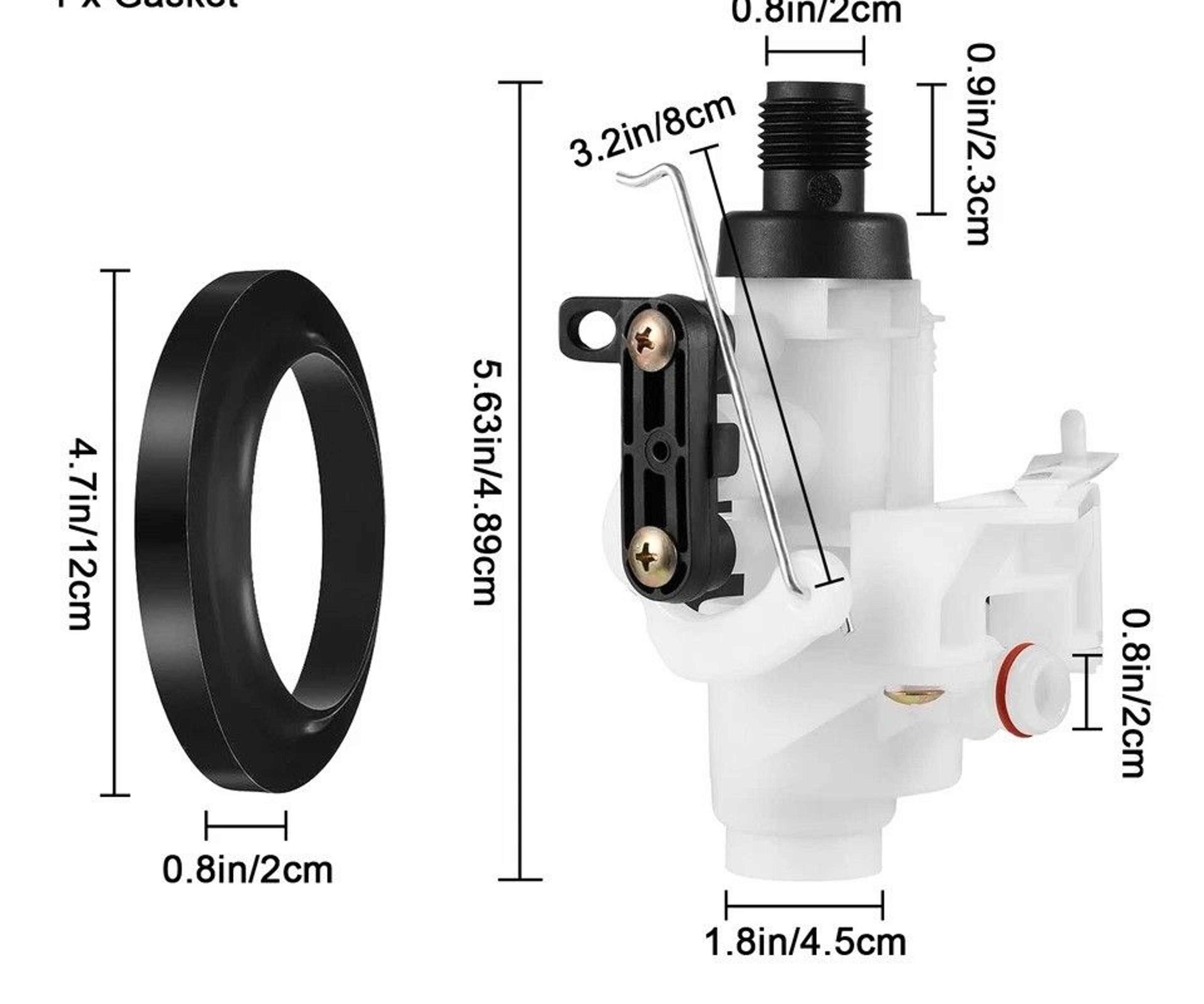 Upgraded Thetford Aqua Magic V RV Toilet Water Valve Replacement Universal Compatibility 6
