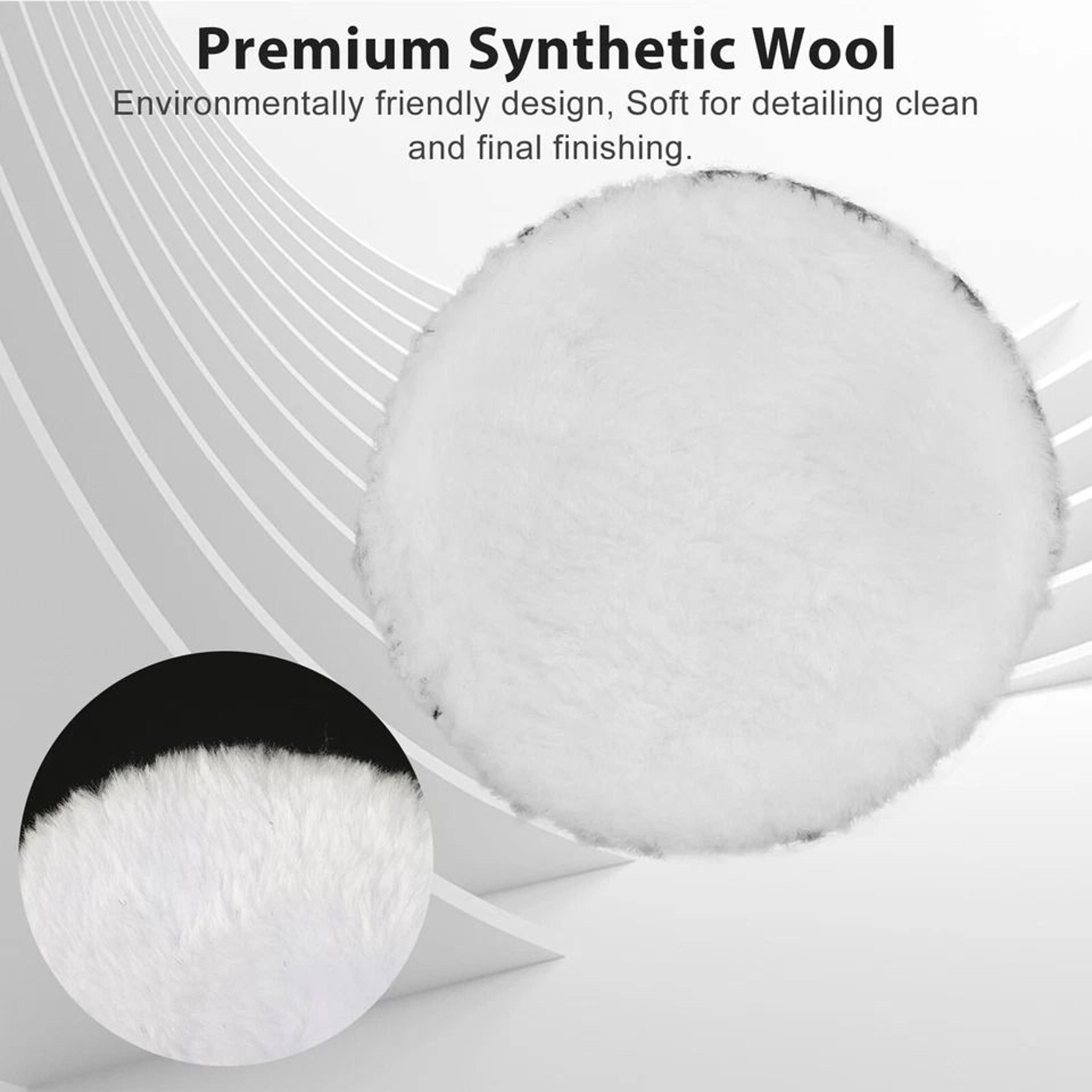 Polishing Pad Kit For Car Buffing  Detailing Drill Adapter  Wool Pads 1