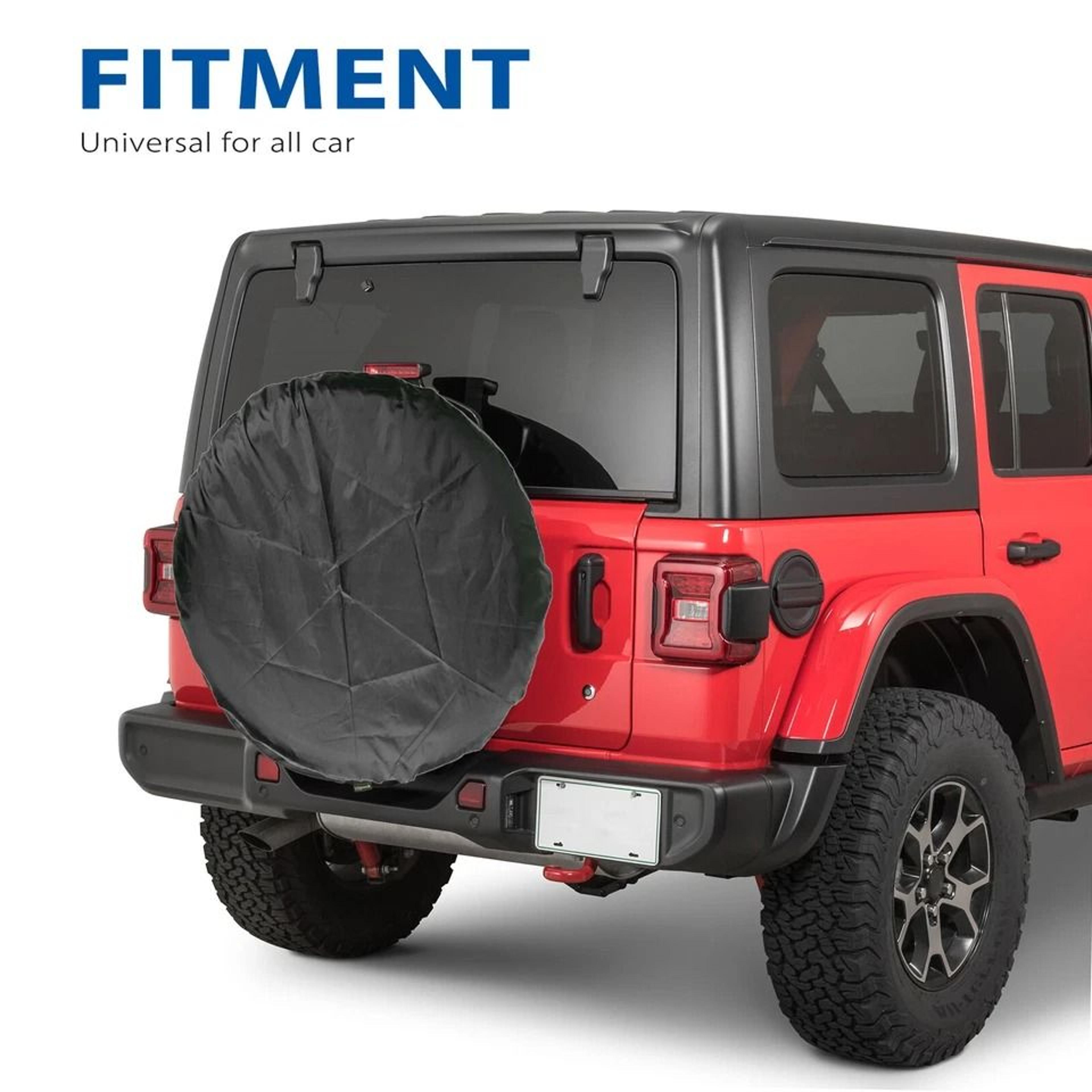 Universal DIY Spare Tire Cover Black Protector For Jeep RV And Trailer 2