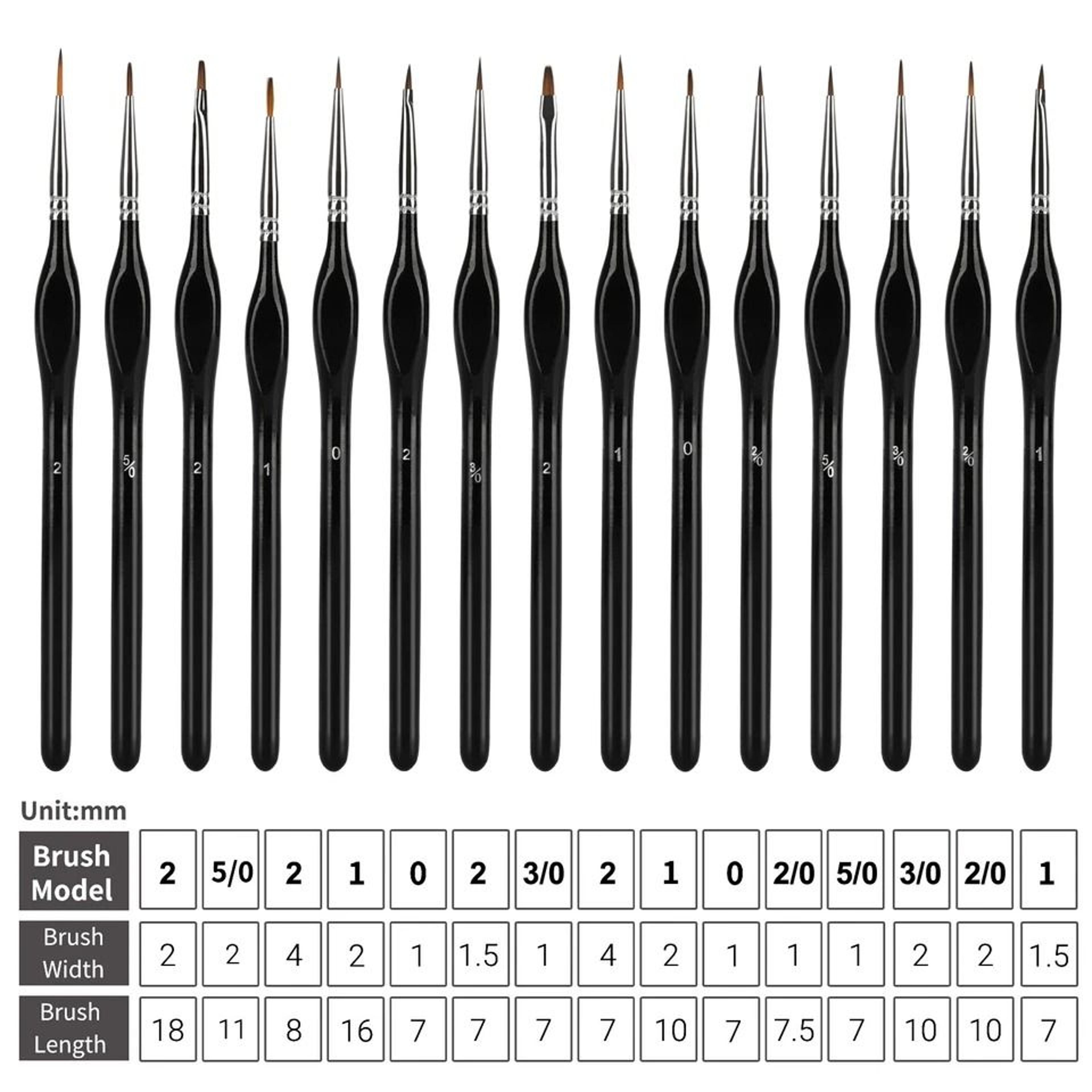 Fine Tip Miniature Paint Brushes Set For Art Nail Model  Oil Painting 2
