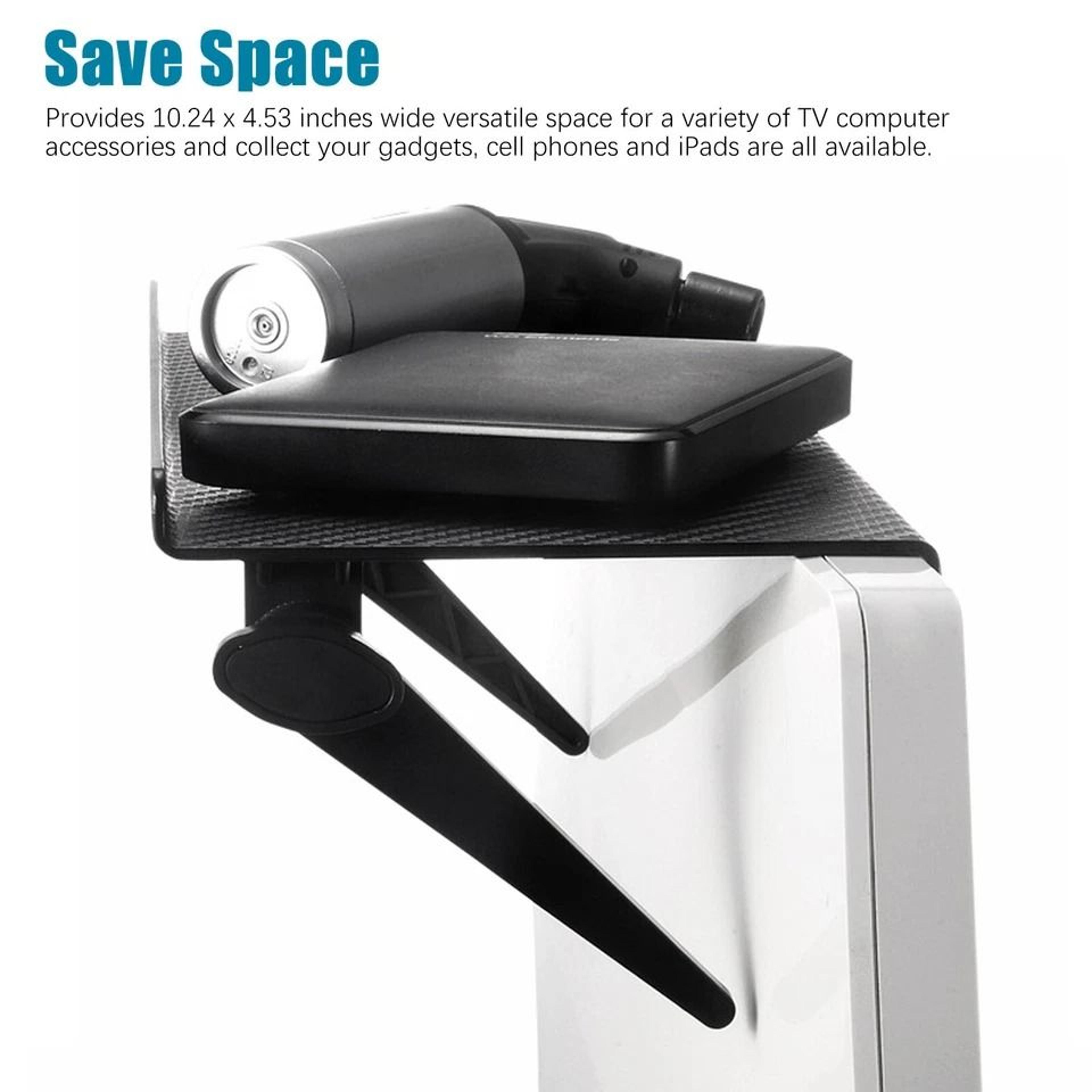 Adjustable Desktop Stand With Storage Rack For TV  Computer 1