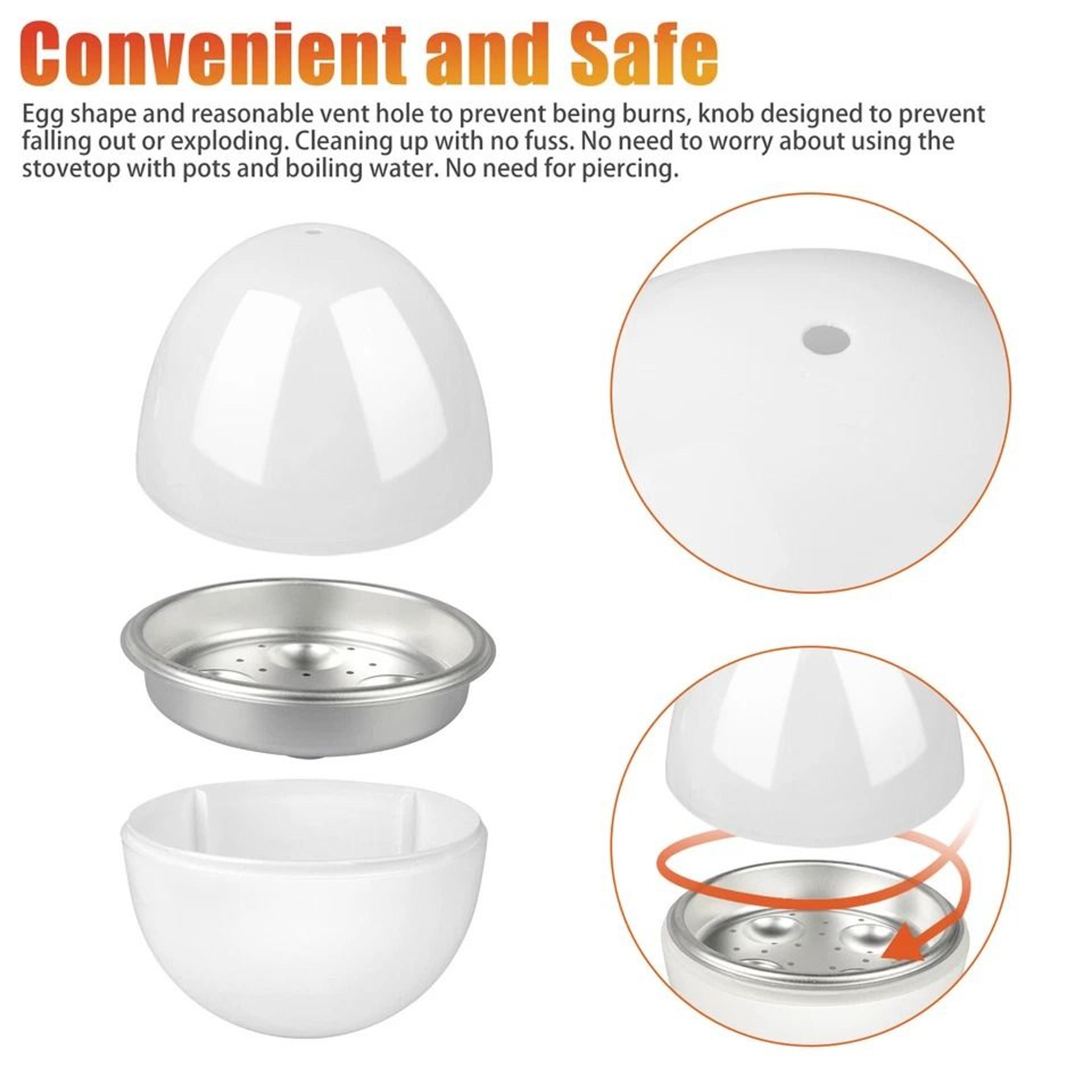Microwave Egg Boiler Cooker Egg Pod Detachable Shell Steamer Kitchen Cook Tool 2
