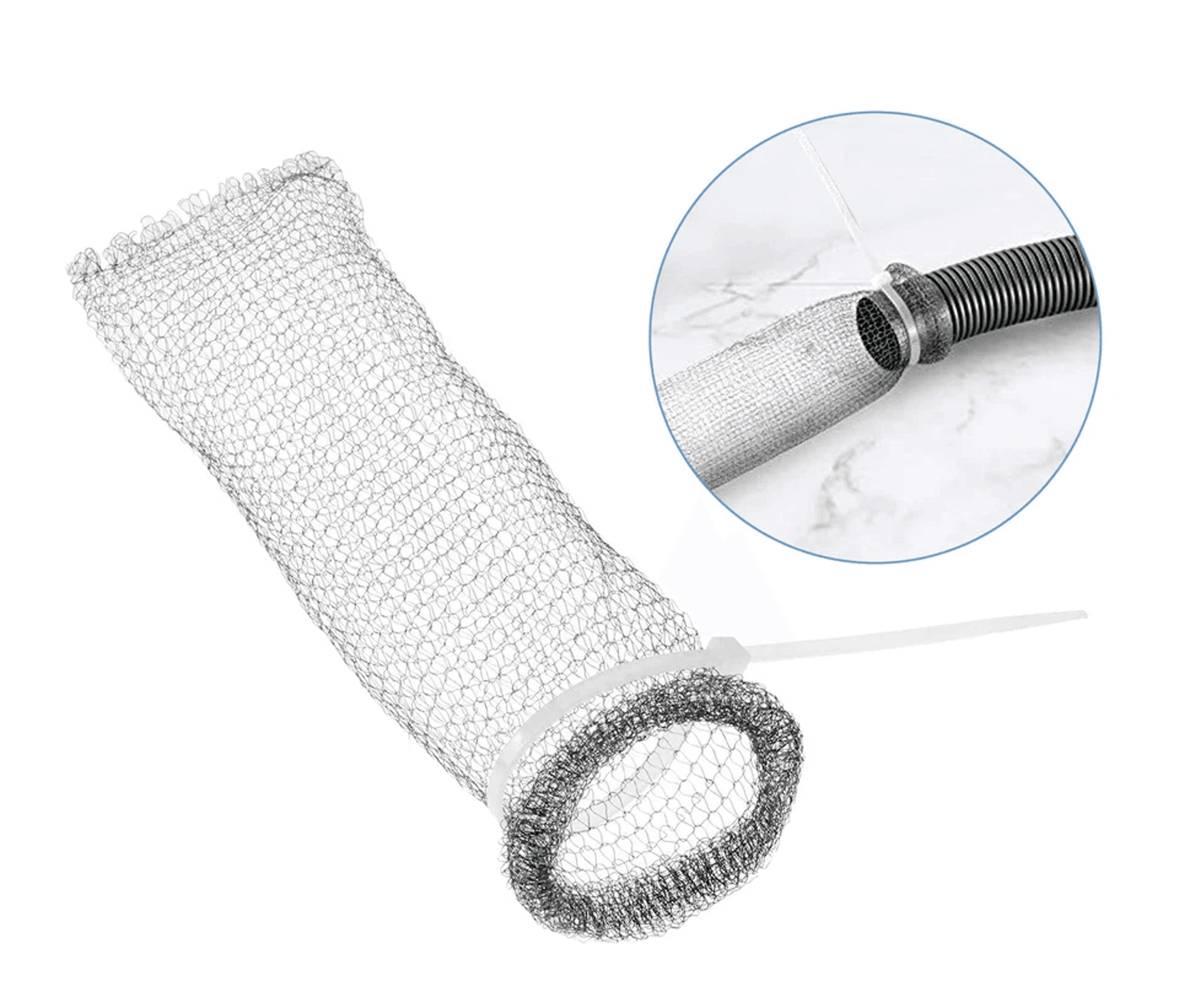 washing machine lint drain filter steel wire mesh ties, lint catcher & hair trap for drainage system