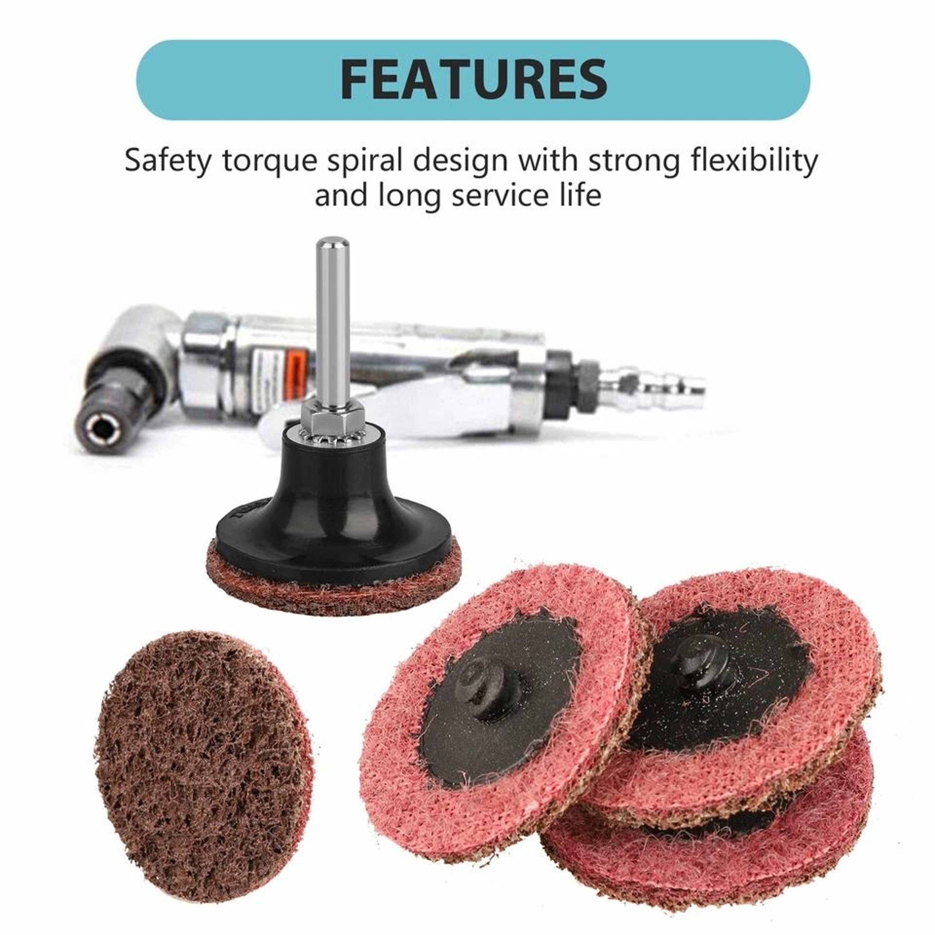 Roll Lock Surface Conditioning Sanding Discs For Die Grinder Medium Grit Pads For Polishing  Finish 3