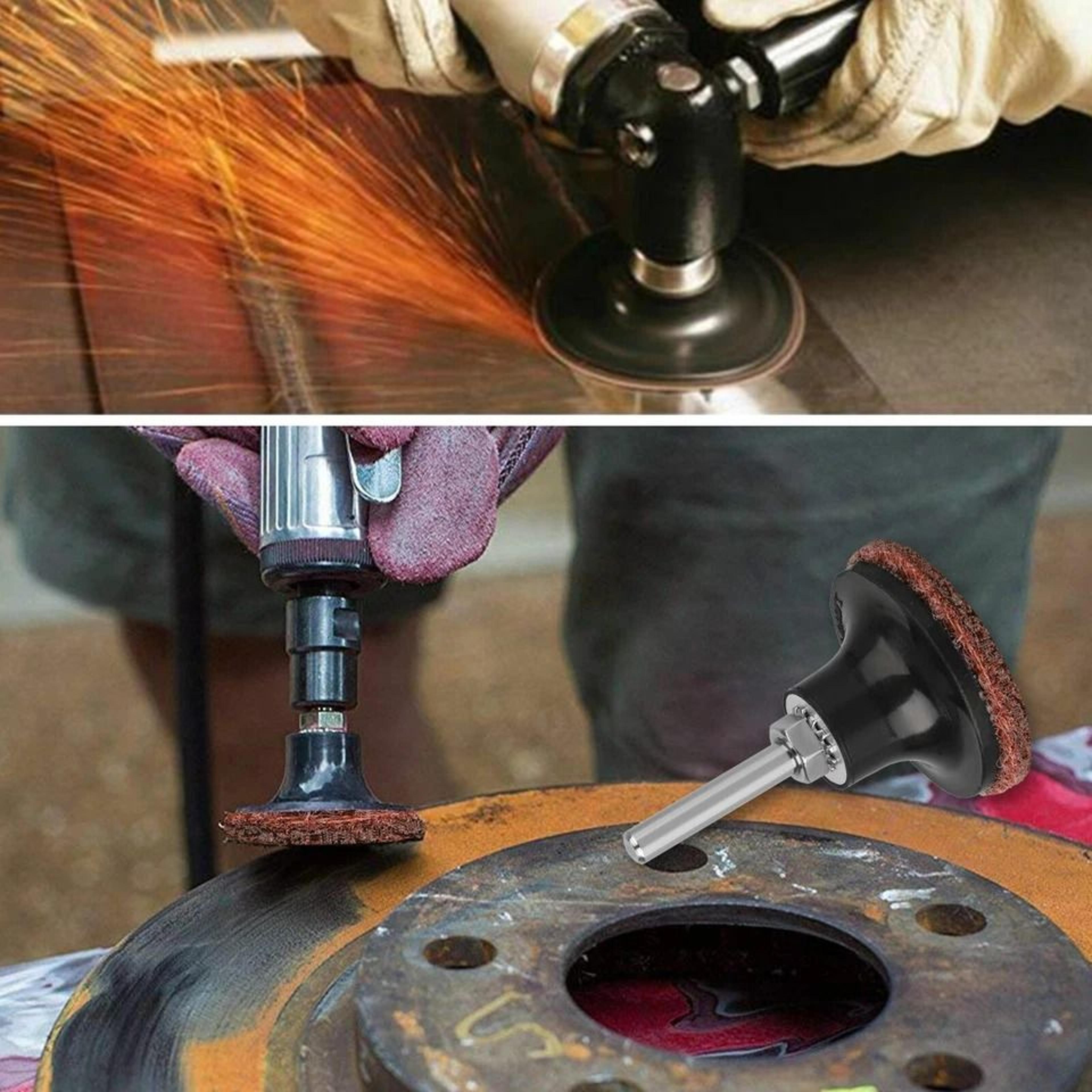 Roll Lock Surface Conditioning Sanding Discs For Die Grinder Medium Grit Pads For Polishing  Finish 8