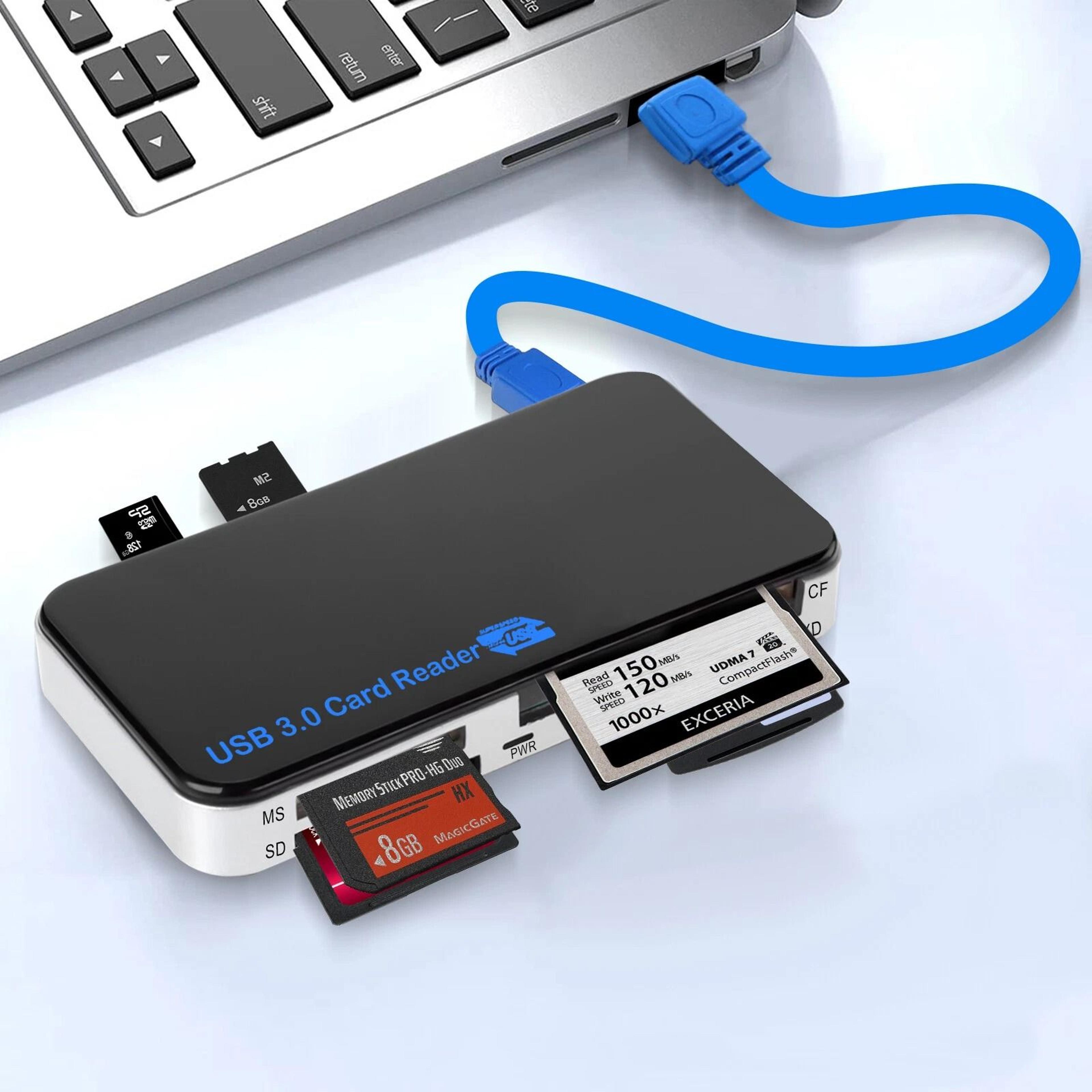 usb memory card reader high-speed adapter for sd, cf, microsd, xd, ms