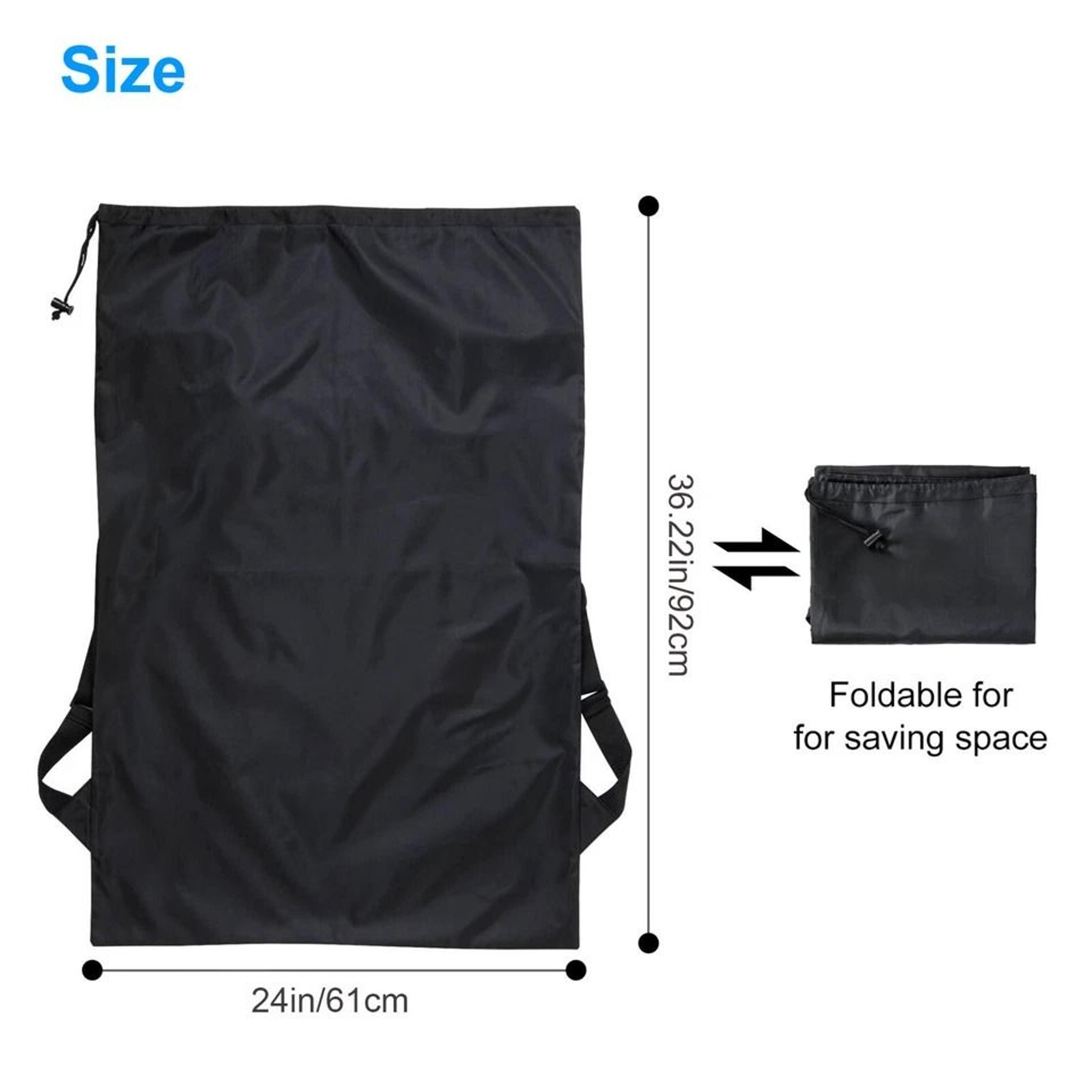 Durable Laundry Backpack With Heavy Duty Drawstring  Adjustable Shoulder Strap Large Capacity Stora 6