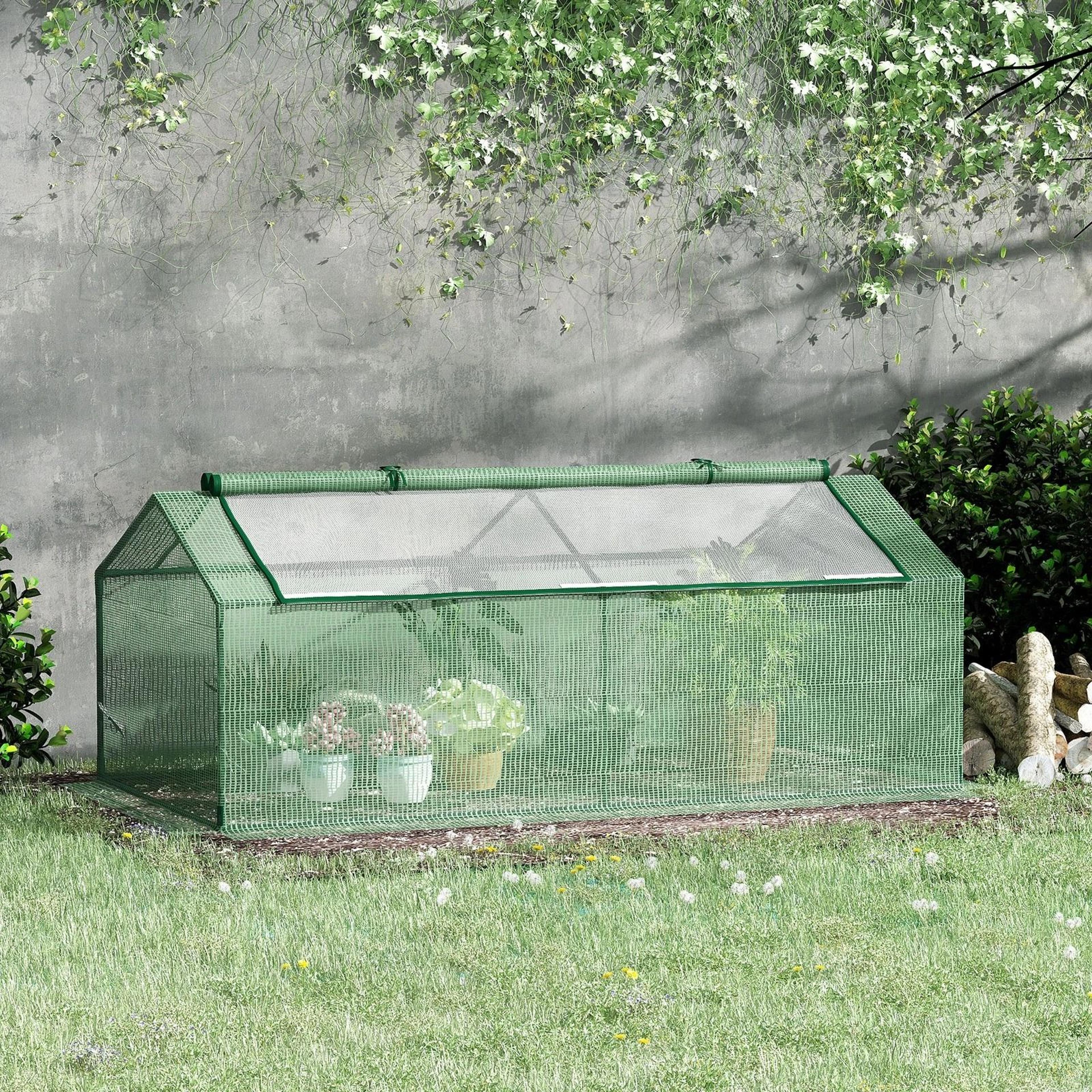 portable greenhouse with windows compact outdoor mini greenhouse for plants, vegetables & flowers