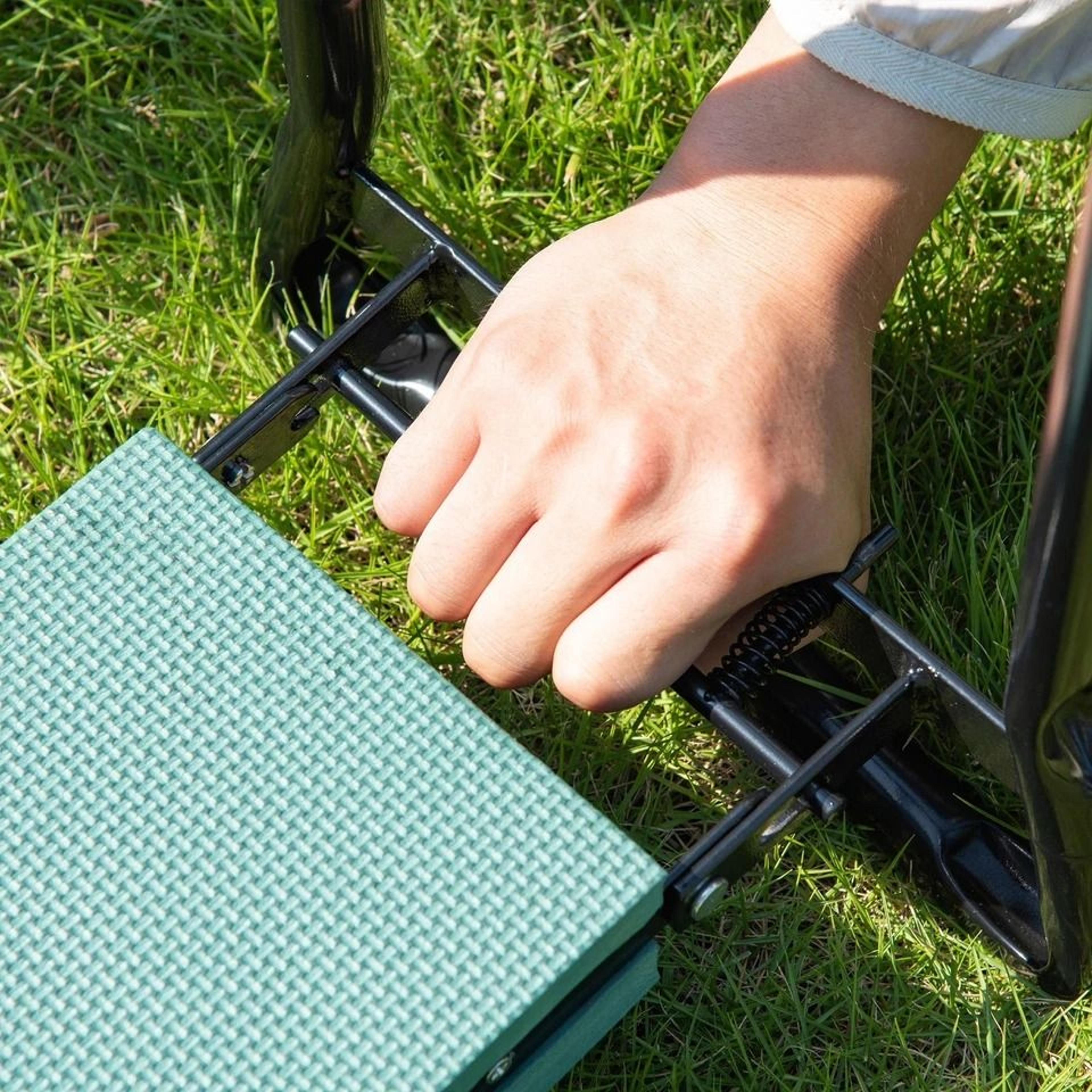 Folding Garden Kneeler  Seat Comfortable Kneeling Pad With Cushion Ergonomic Design For Gardening A 6