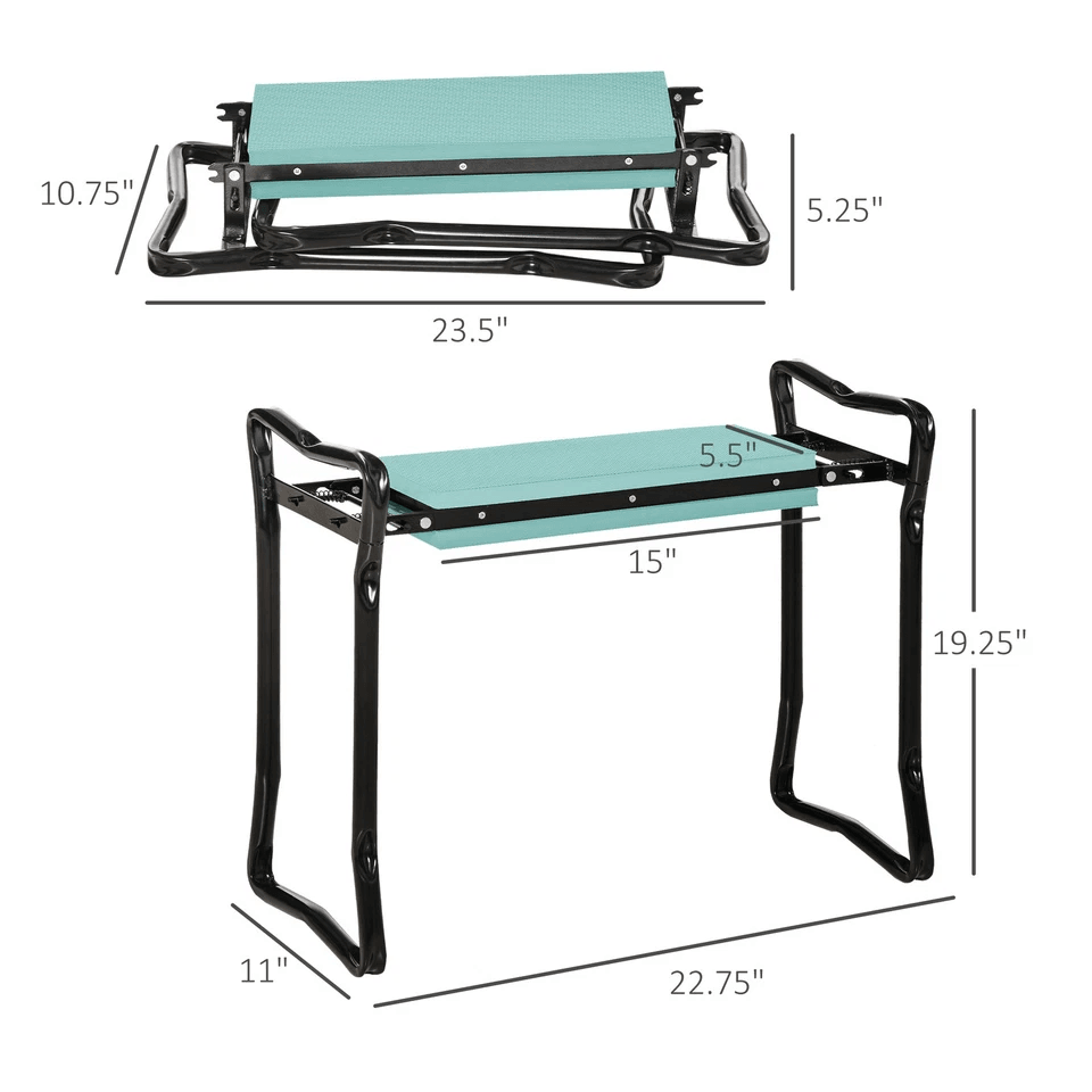 Folding Garden Kneeler  Seat Comfortable Kneeling Pad With Cushion Ergonomic Design For Gardening A 8