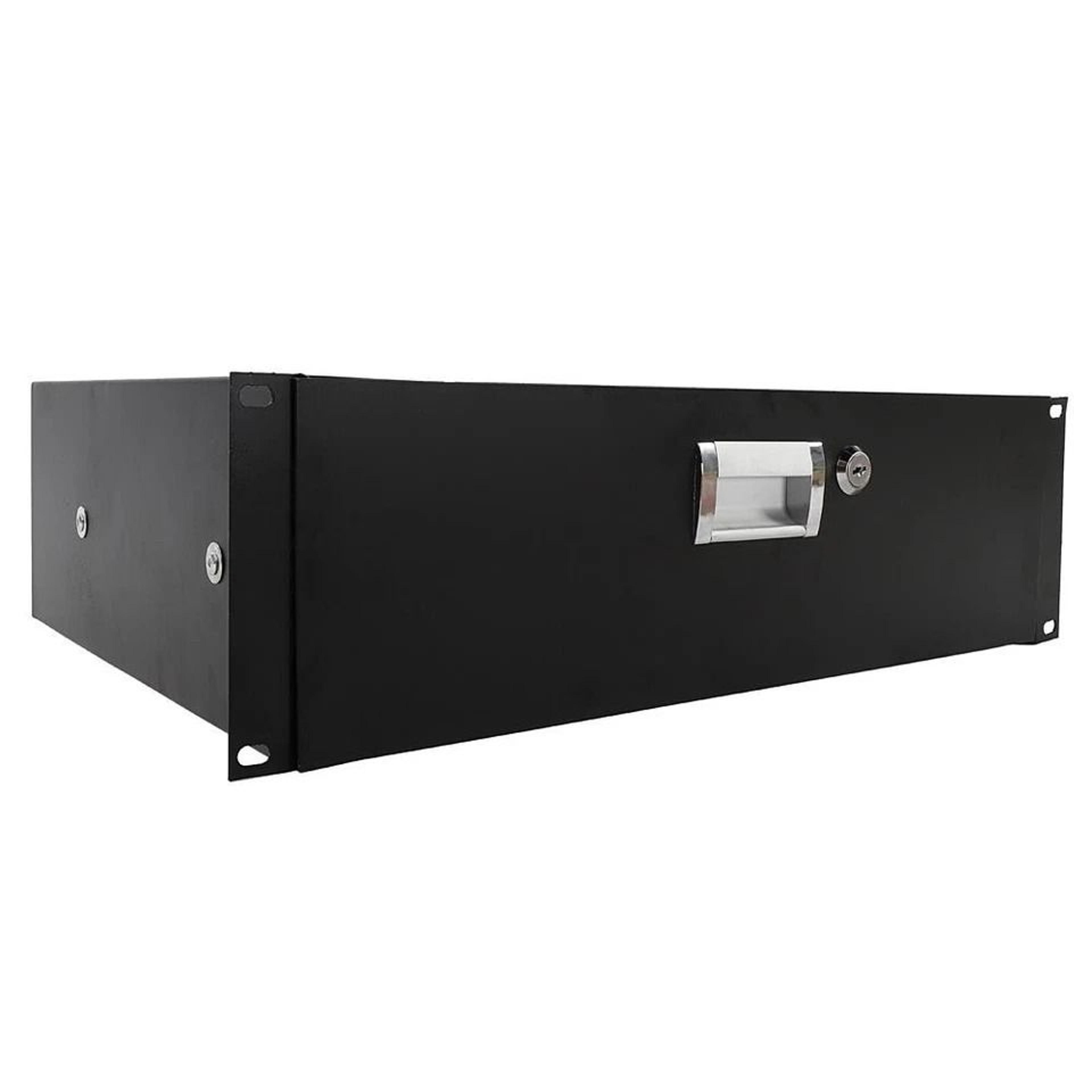 equipment rack drawer with key lock modular storage data cabinet for secure tech organization