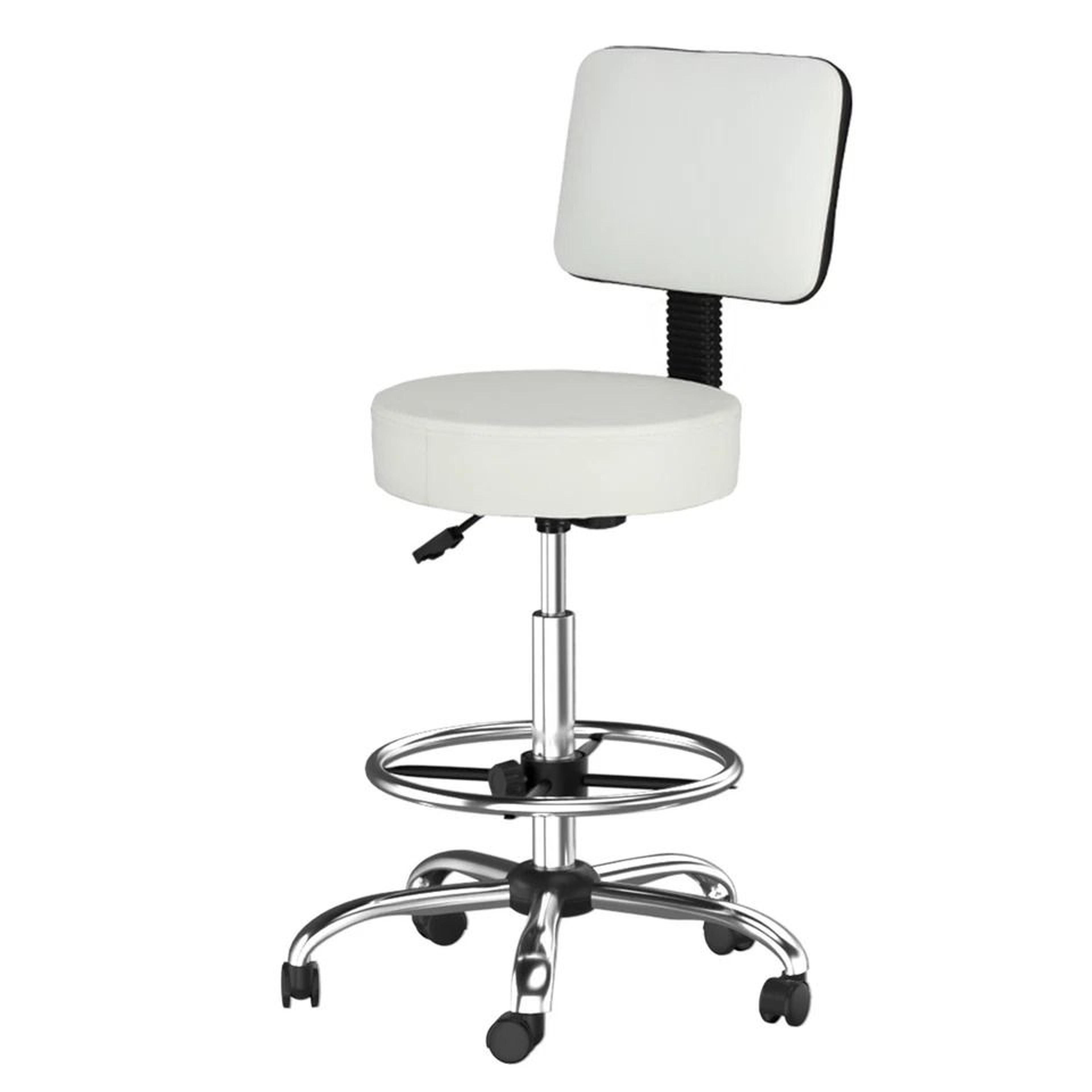 Adjustable Hydraulic Garage Stool With Swivel Rolling Salon  Tattoo Chair 3