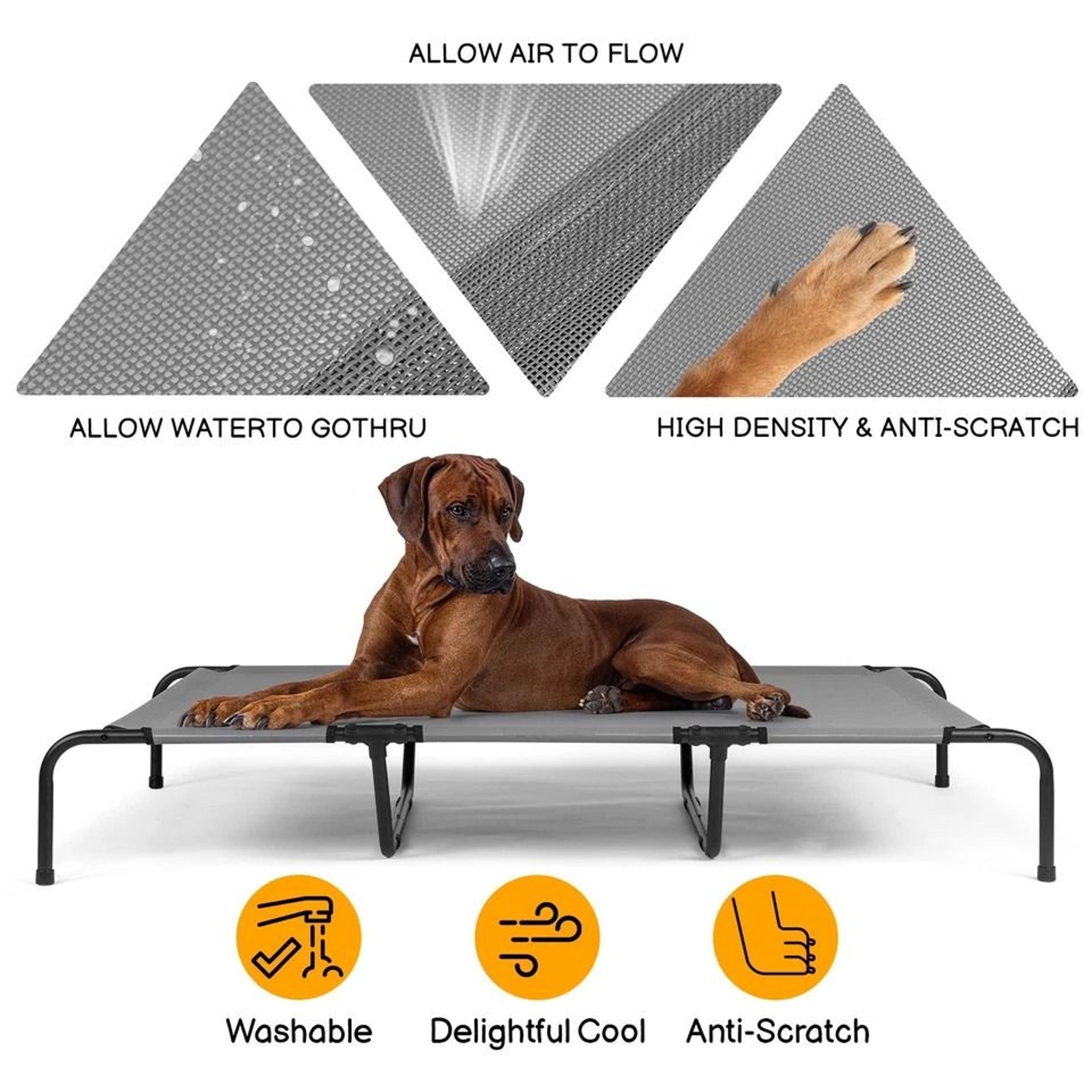 Elevated Dog Bed Durable Raised Pet Cot For Indoor  Outdoor Use 4