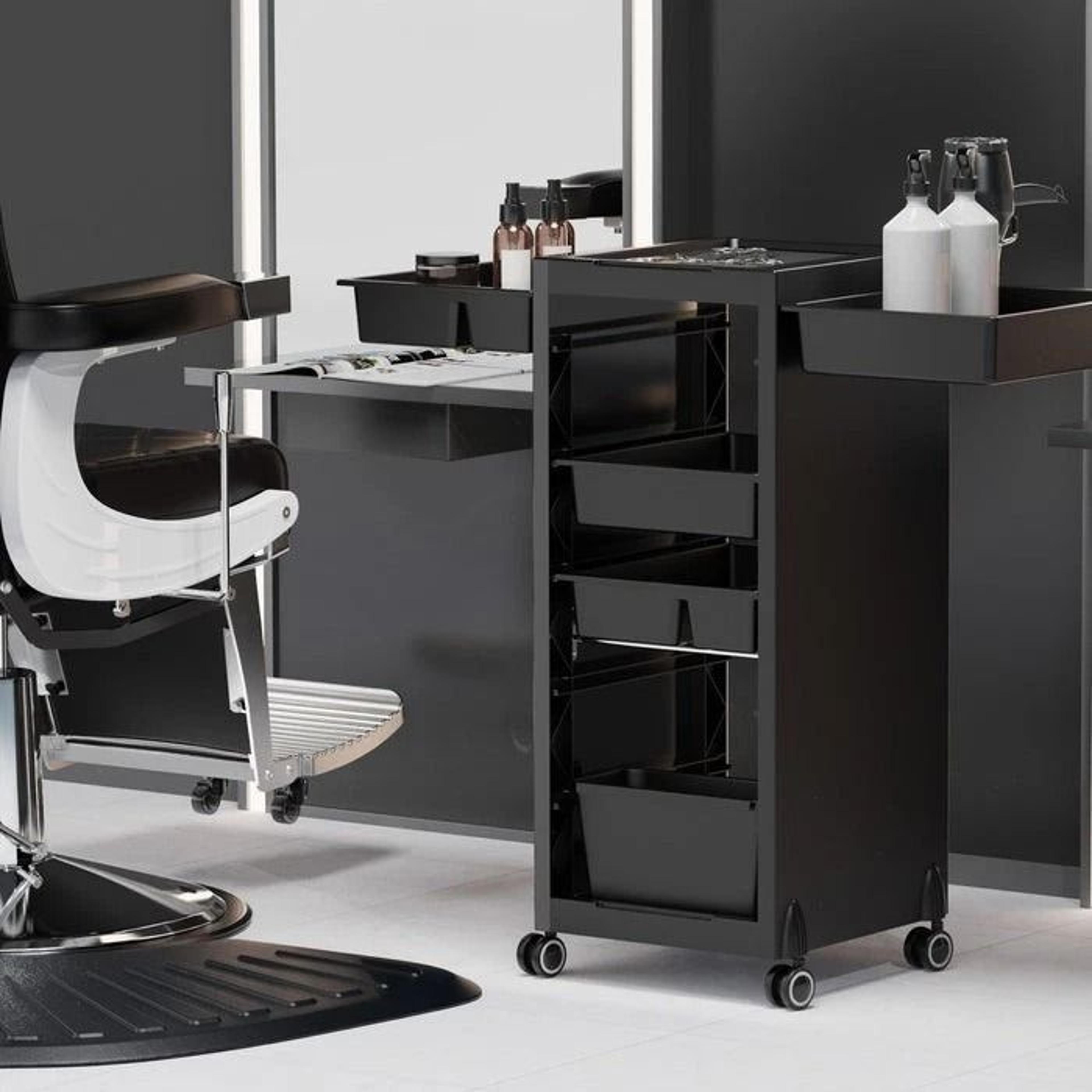 Rolling Salon Trolley Storage Cart With Drawers For Beauty Salon SPA Tattoo And Barber 3