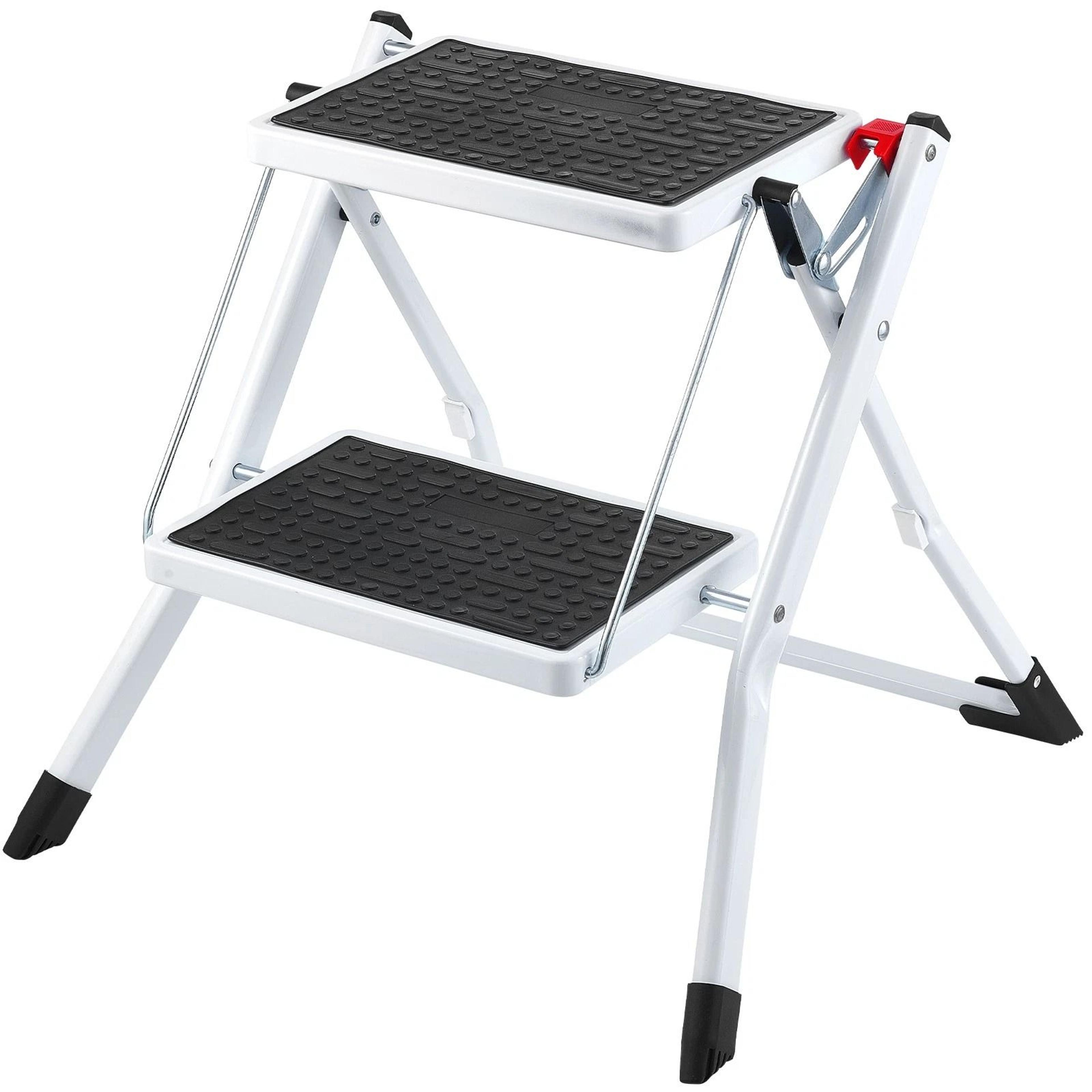 foldable step stool ladder adjustable height max load easy storage & stability