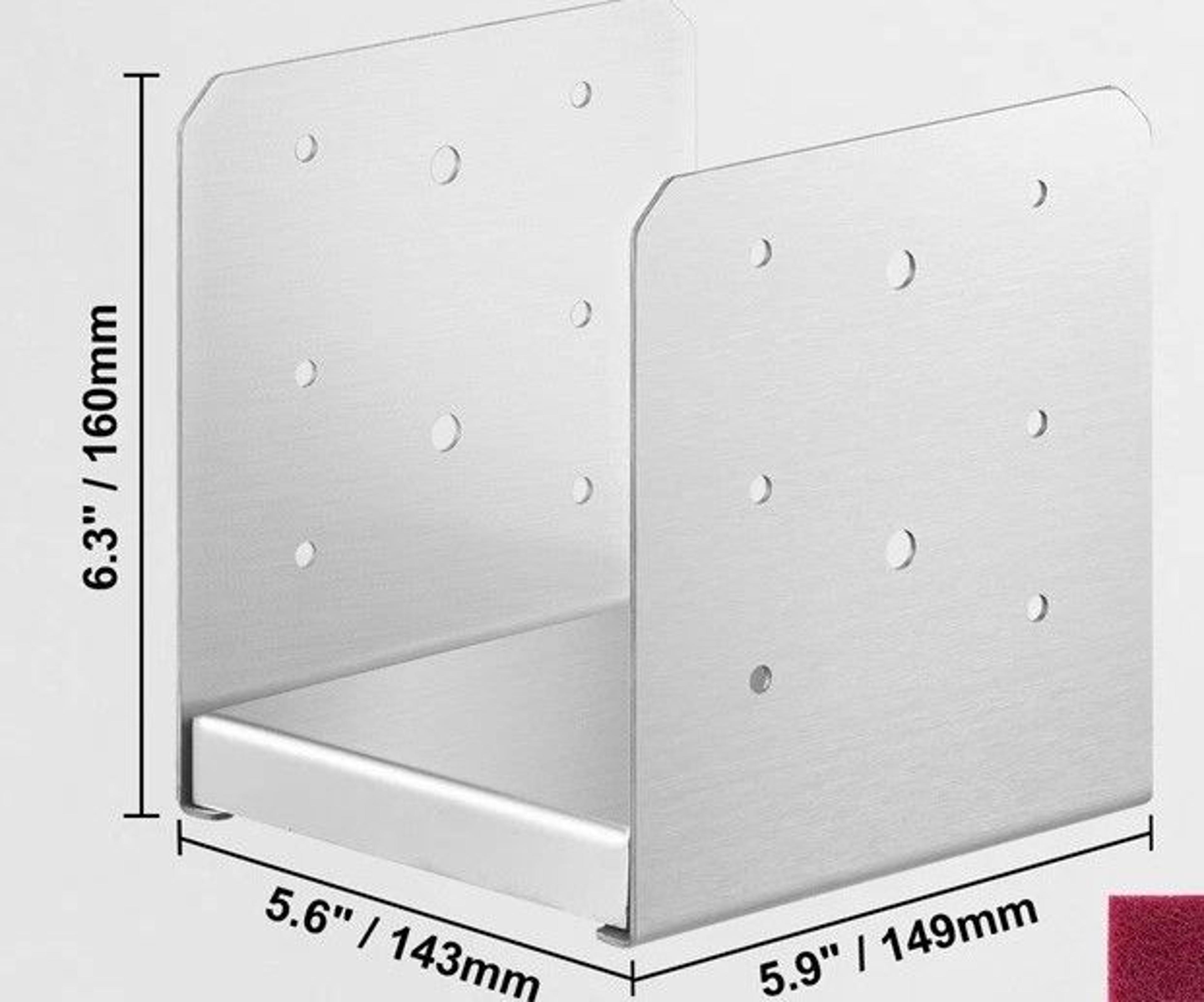 Adjustable 6x6 Concrete Deck Post Anchor Base Metal Bracket Heavy Duty Support For Decks  Railings 7